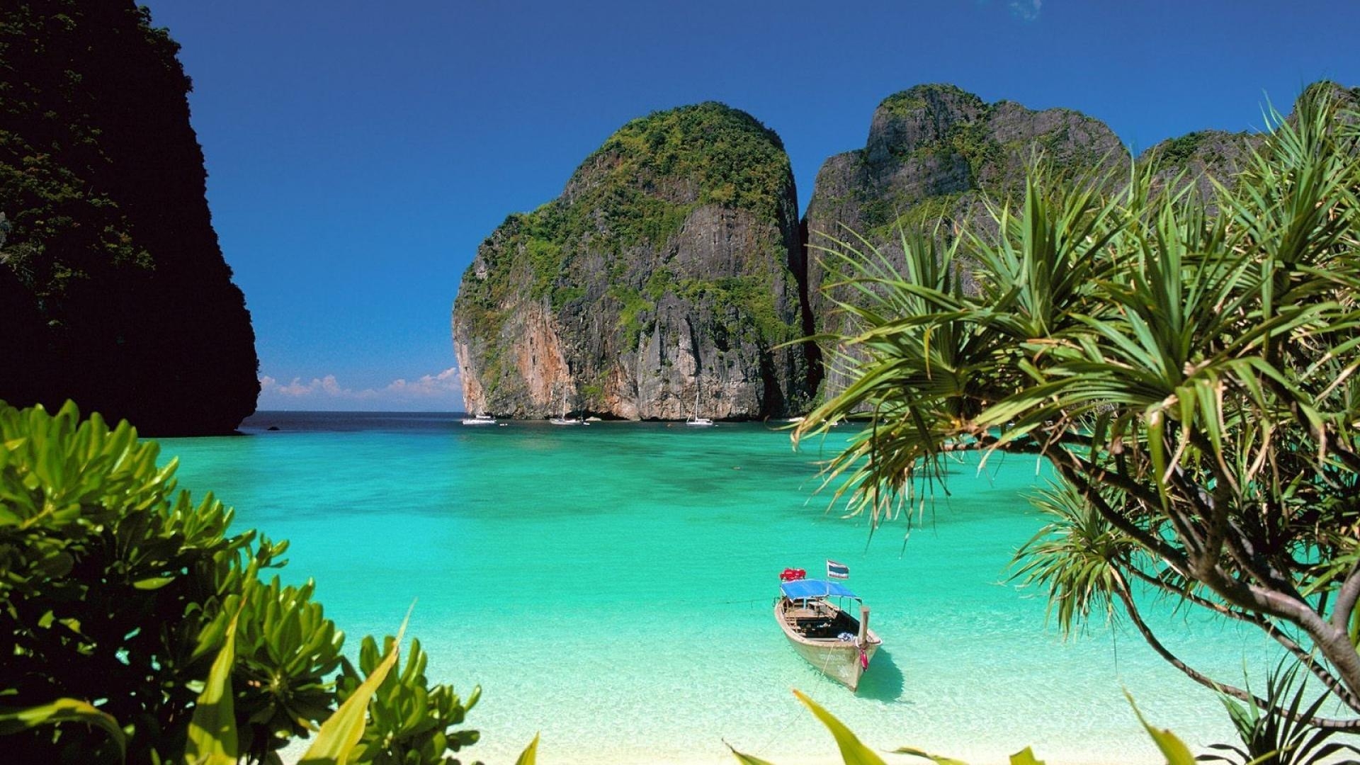 Thailand, Naturparadies, Boote, HD, Exotik, 1920x1080 Full HD Desktop