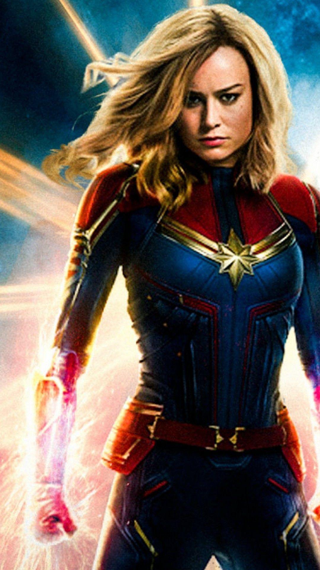 Captain Marvel, 2019, iPhone X, Marvel, Hintergrund, 1080x1920 Full HD Handy