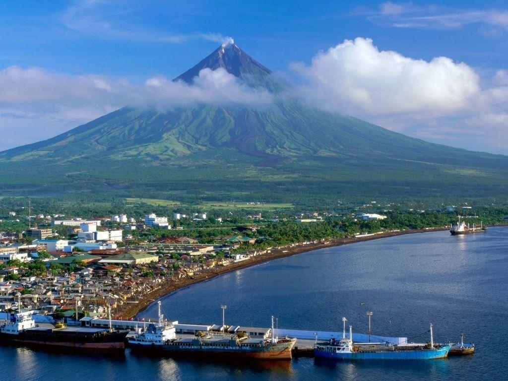 Mayon Vulkan, Philippinen, Landschaft, HD, Hintergrund, 1030x770 HD Desktop