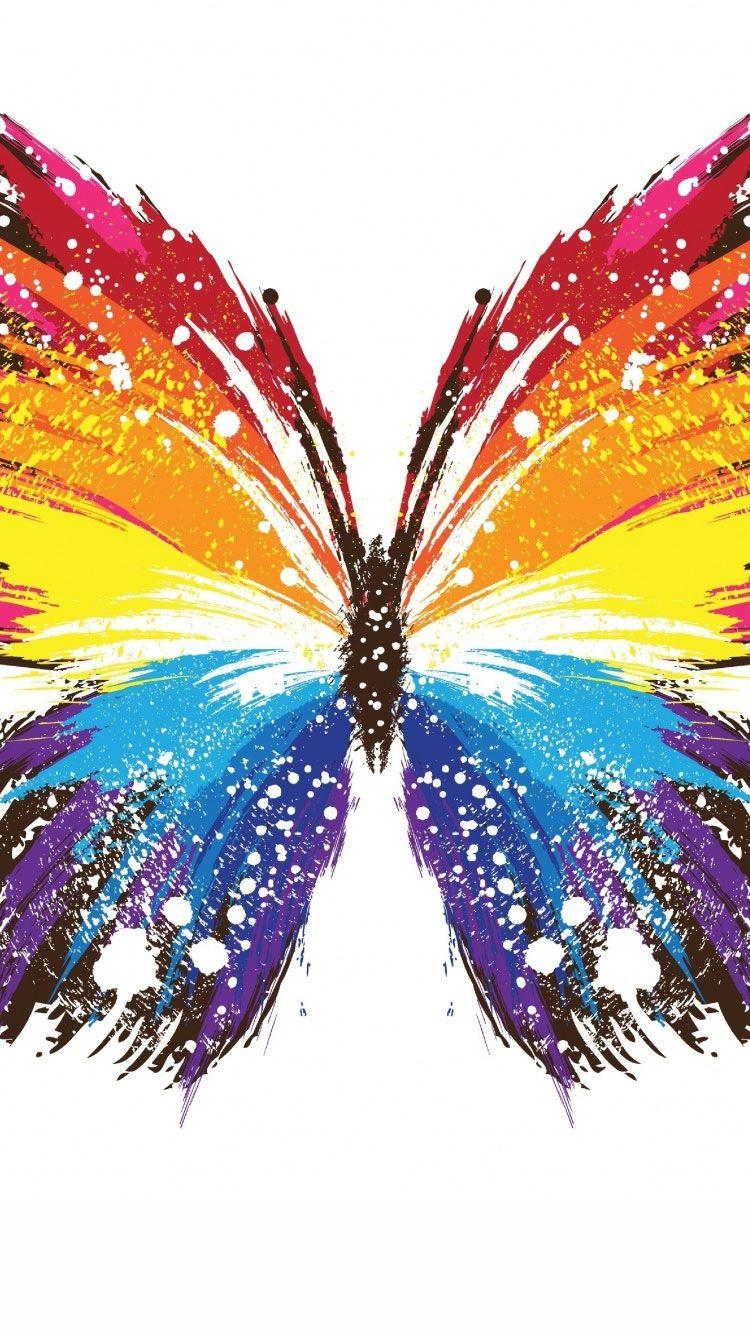 Schmetterling, iPhone X, Hintergrund, Farben, Natur, 750x1340 HD Handy