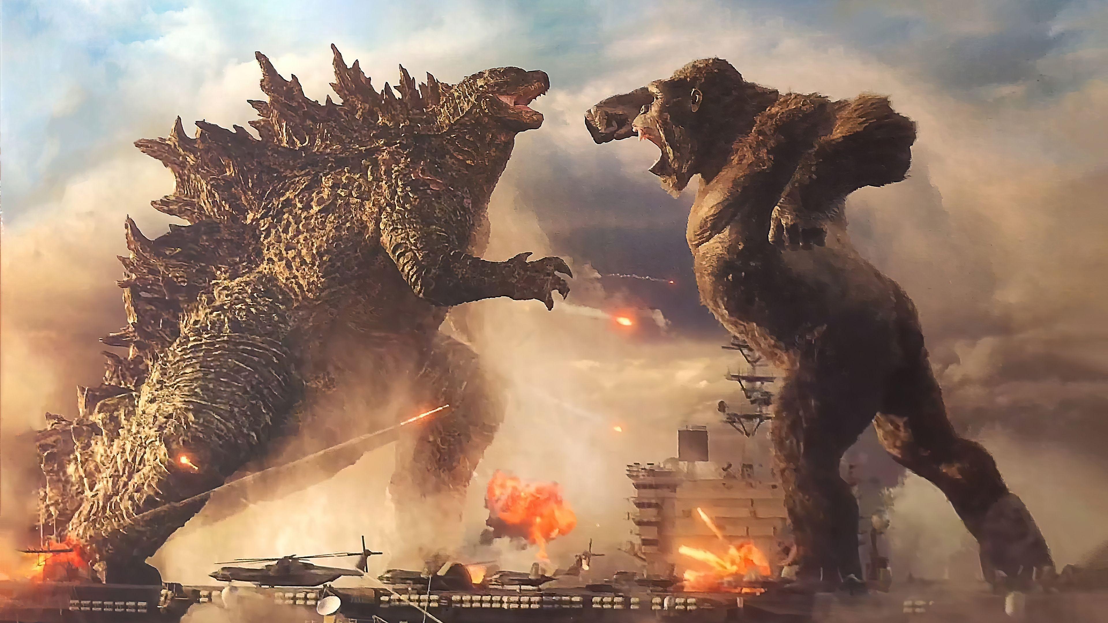 Godzilla, King Kong, 4K, Film, Bild, 3840x2160 4K Desktop