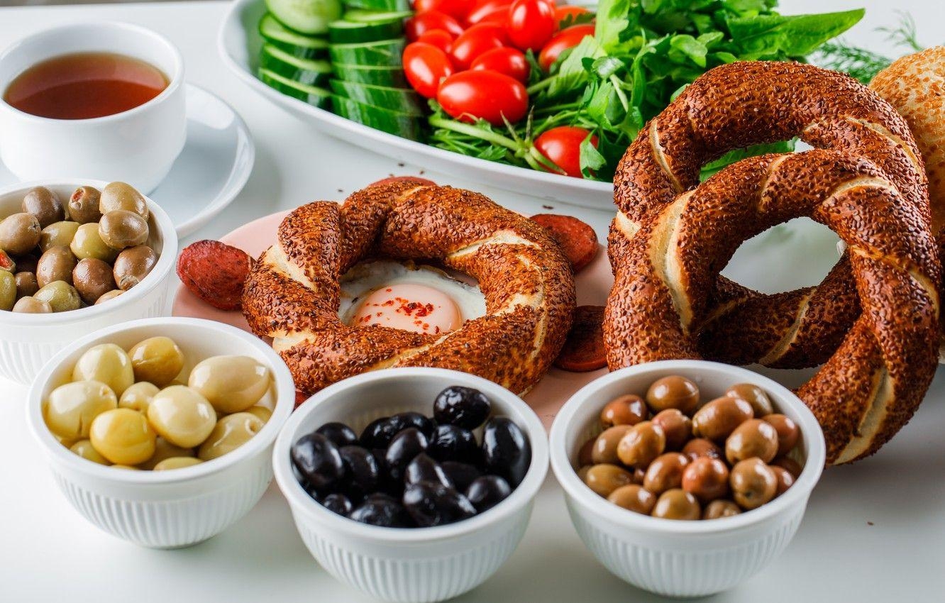 Bagel, Frühstück, Türkei, Türkisch, Eda, 1340x850 HD Desktop