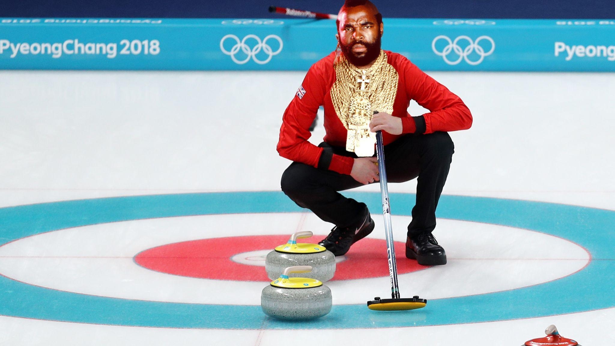 Curling, Mr. T, Olympische Winterspiele, Fan, Eissport, 2050x1160 HD Desktop