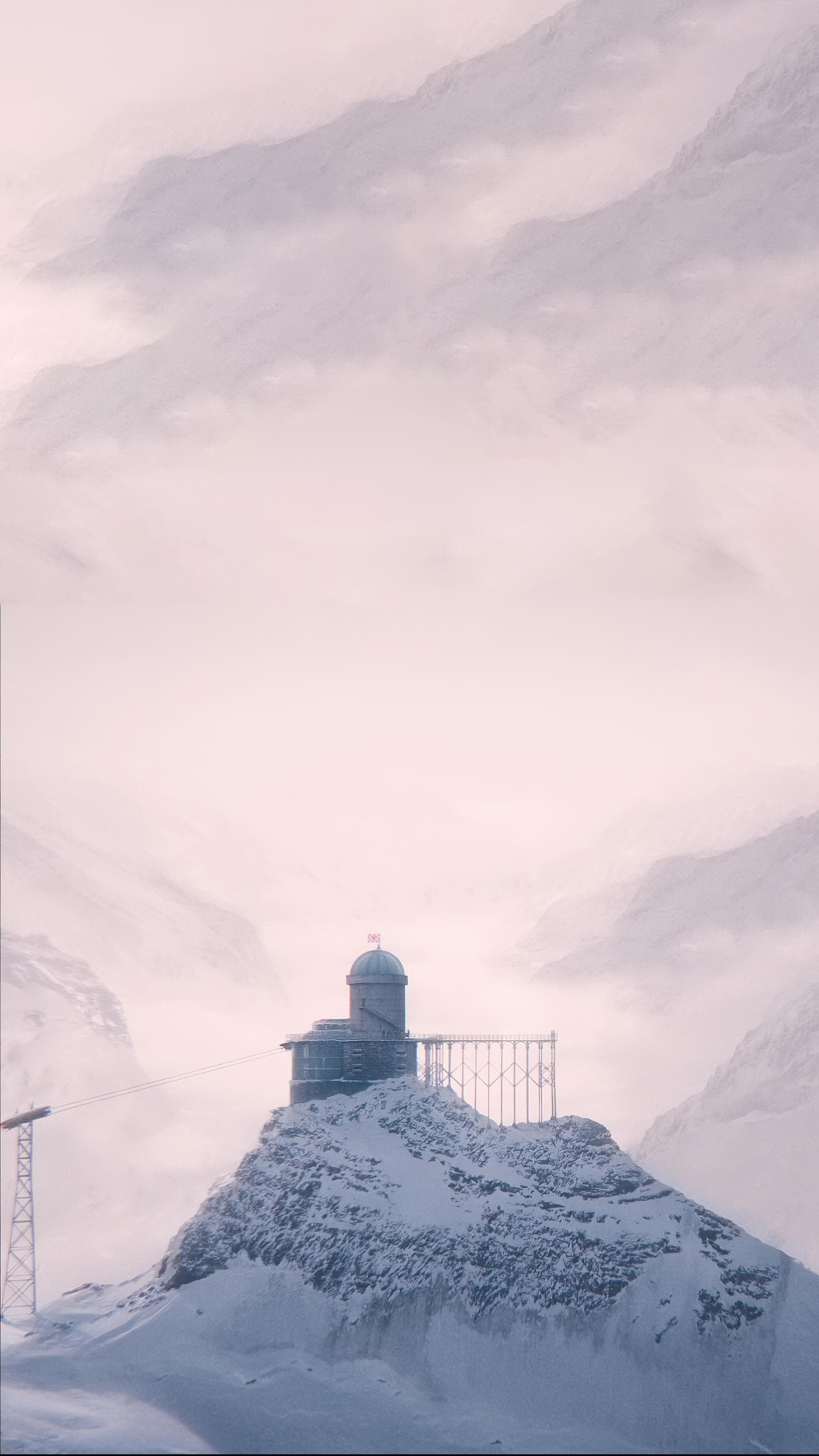 Akademie Zubrowka, Observatorium, Berge, Grand Budapest, Wes Anderson, 2050x3650 HD Handy