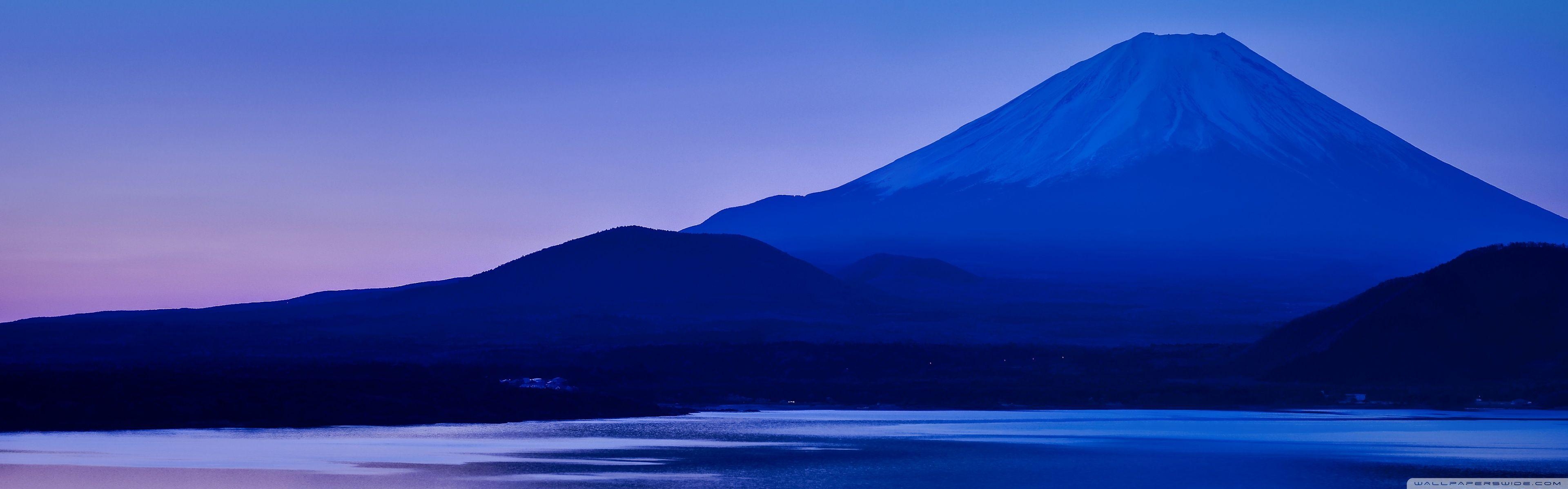 Mount Fuji, See Motosu, HD, Widescreen, Hintergrund, 3840x1200 Dual Screen Desktop