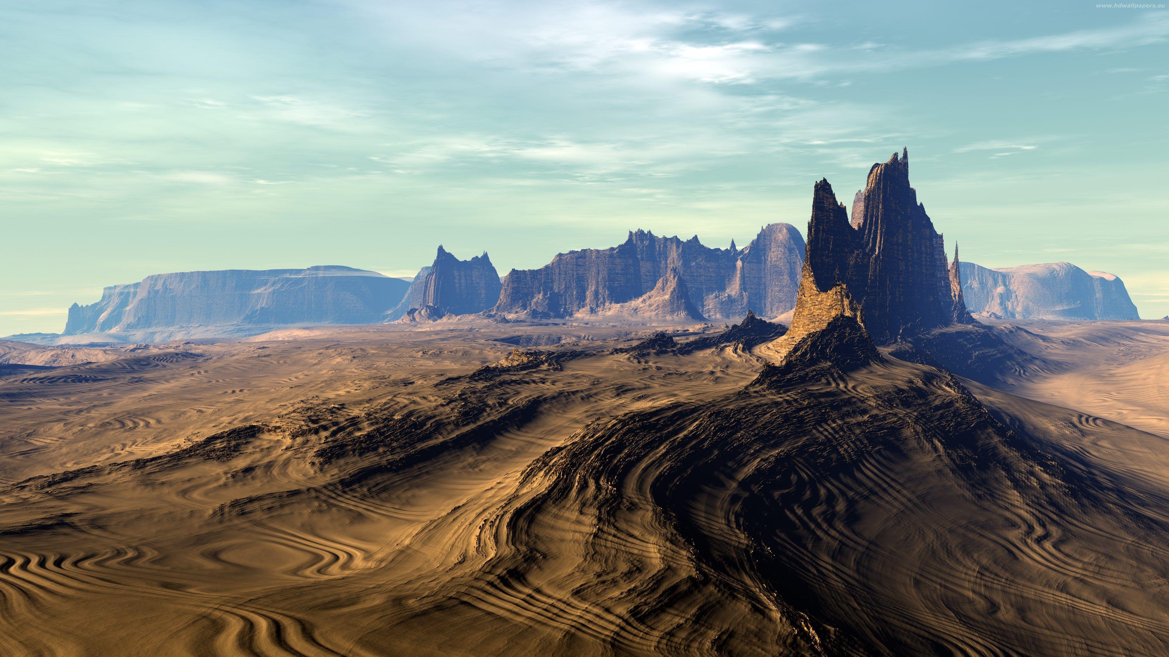 Badlands-Nationalpark, Landschaft, Natur, South Dakota, Wüste, 3840x2160 4K Desktop