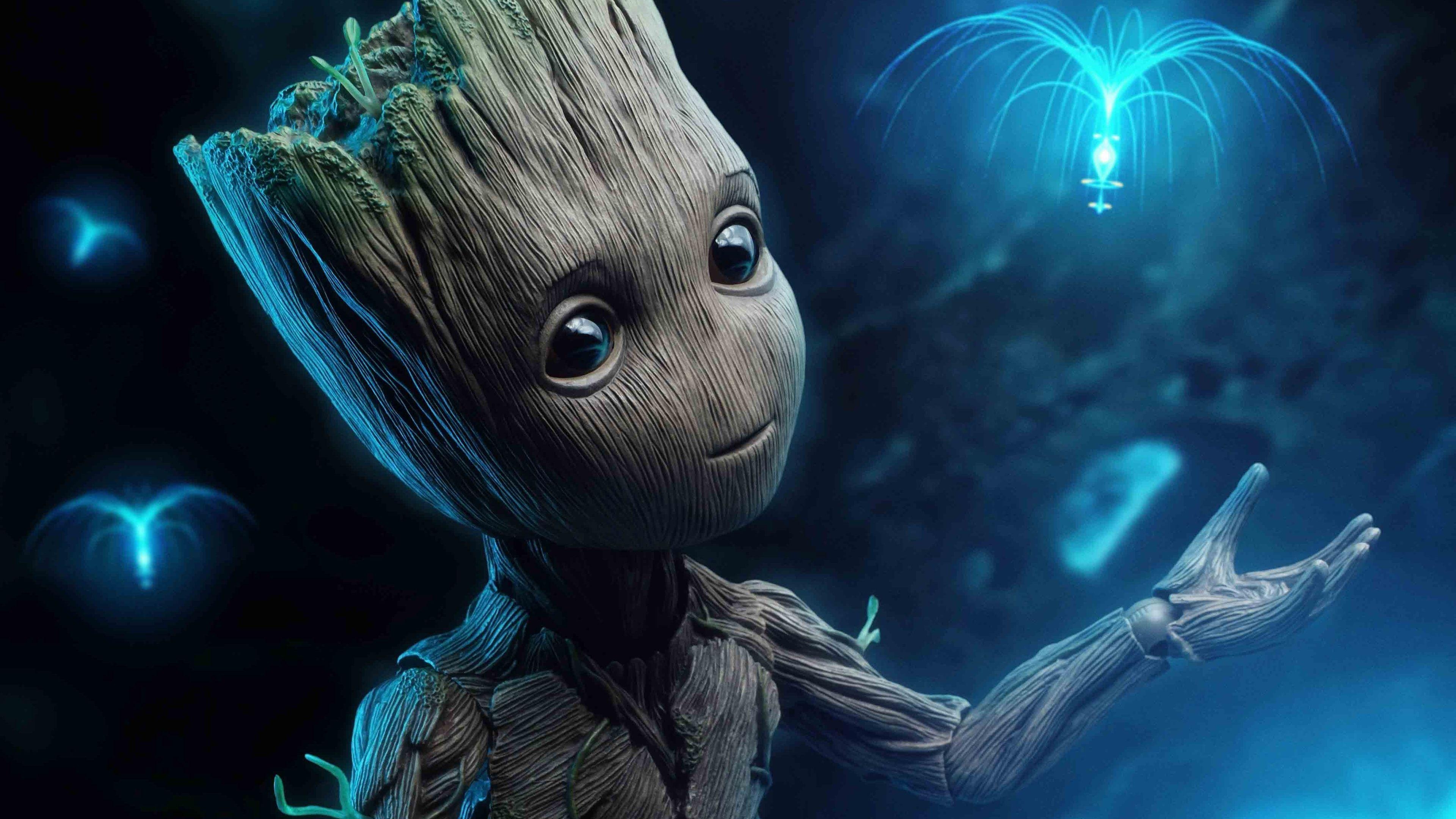 Baby Groot, Film, 4K, Comics, Hintergrund, 3840x2160 4K Desktop