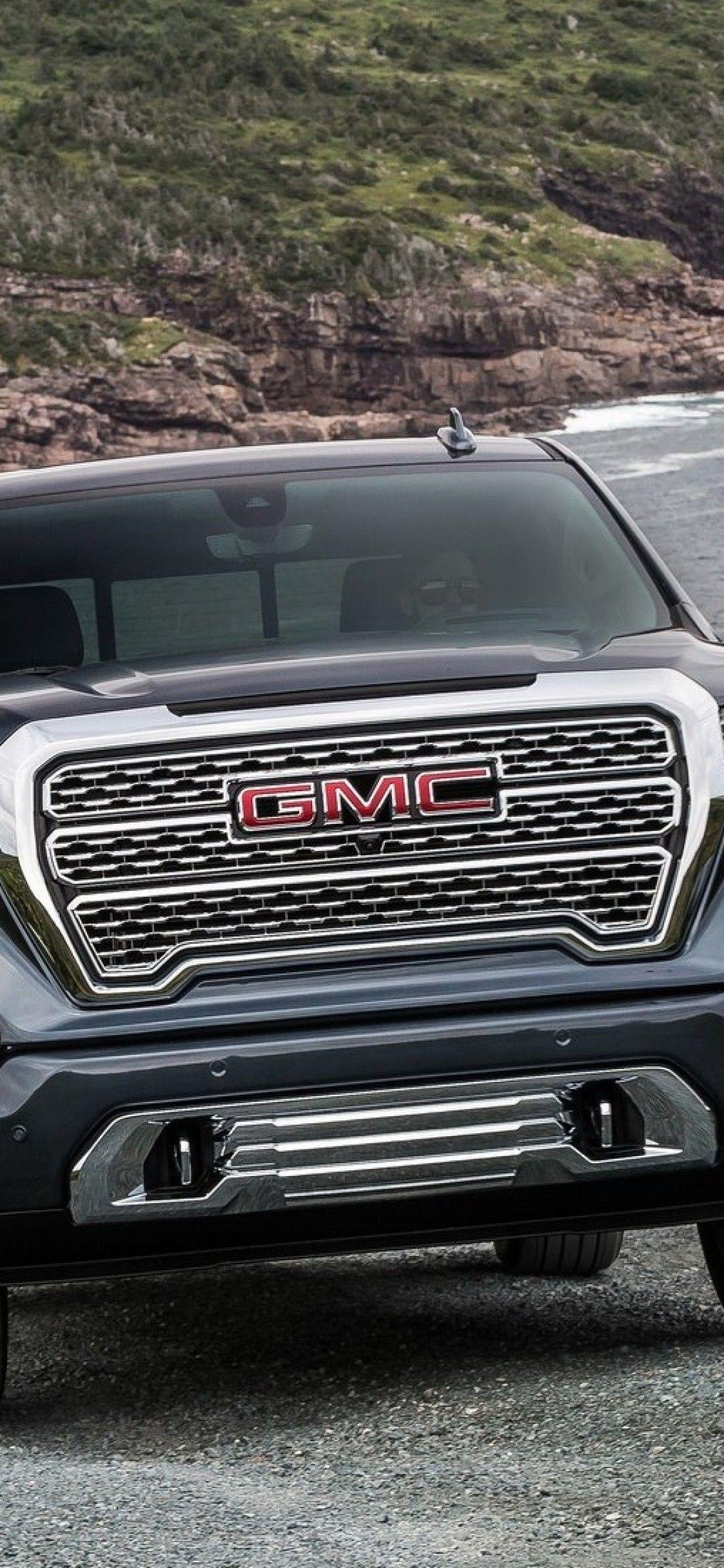 GMC Sierra Denali, Pickup, Schwarz, iPhone, Hintergrund, 1130x2440 HD Handy