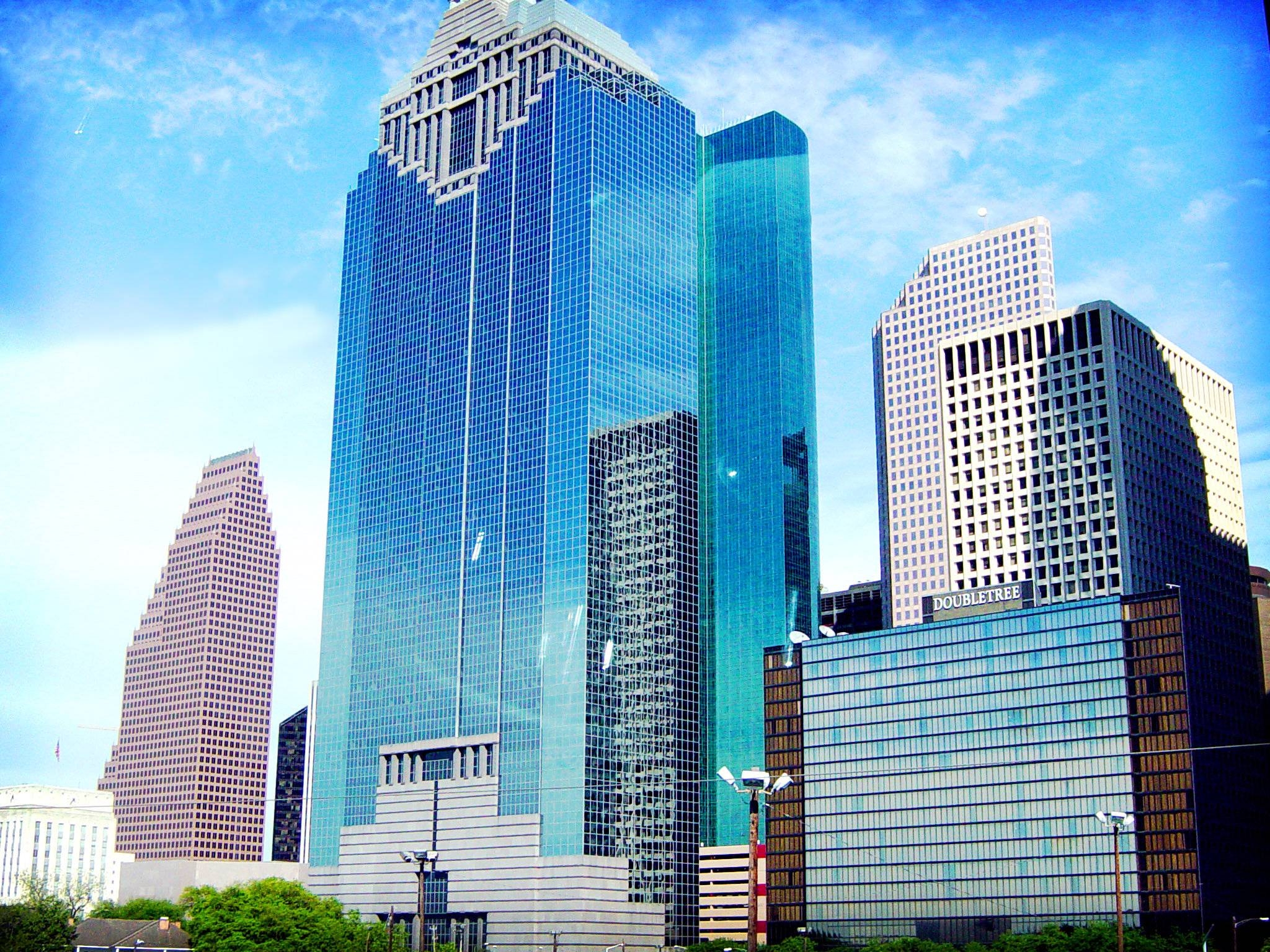 Houston, Skyline, Panorama, Abend, Beleuchtung, 2050x1540 HD Desktop