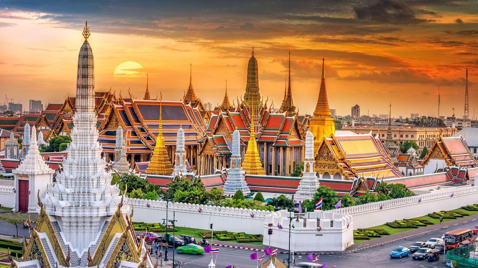 Bangkok, Thailand, Grand Palace, Reisen, Stadt, 1600x900 HD Desktop