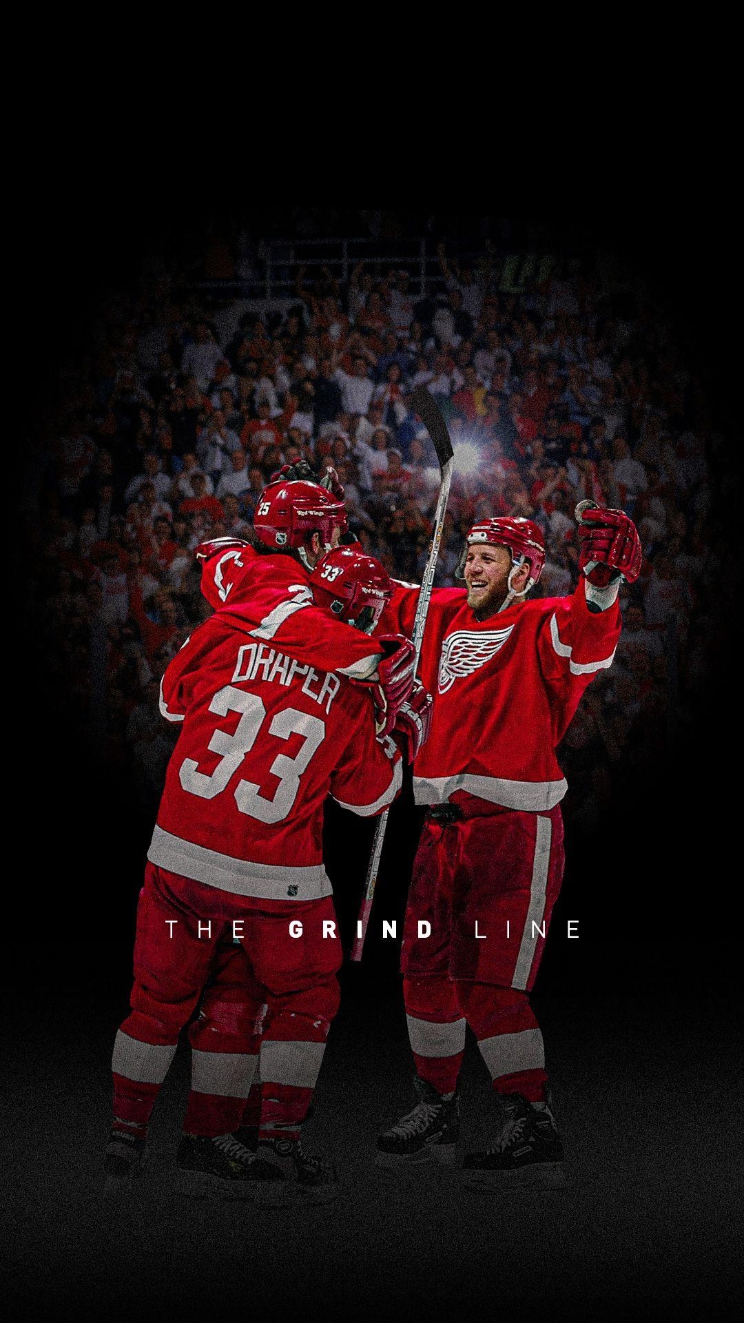 Detroit Red Wings, Hintergrundbild, NHL, Sport, Eishockey, 1080x1920 Full HD Handy