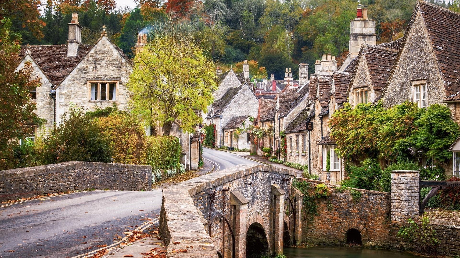 England, Reisen, Castle Combe, Charmant, Hintergrund, 1920x1080 Full HD Desktop