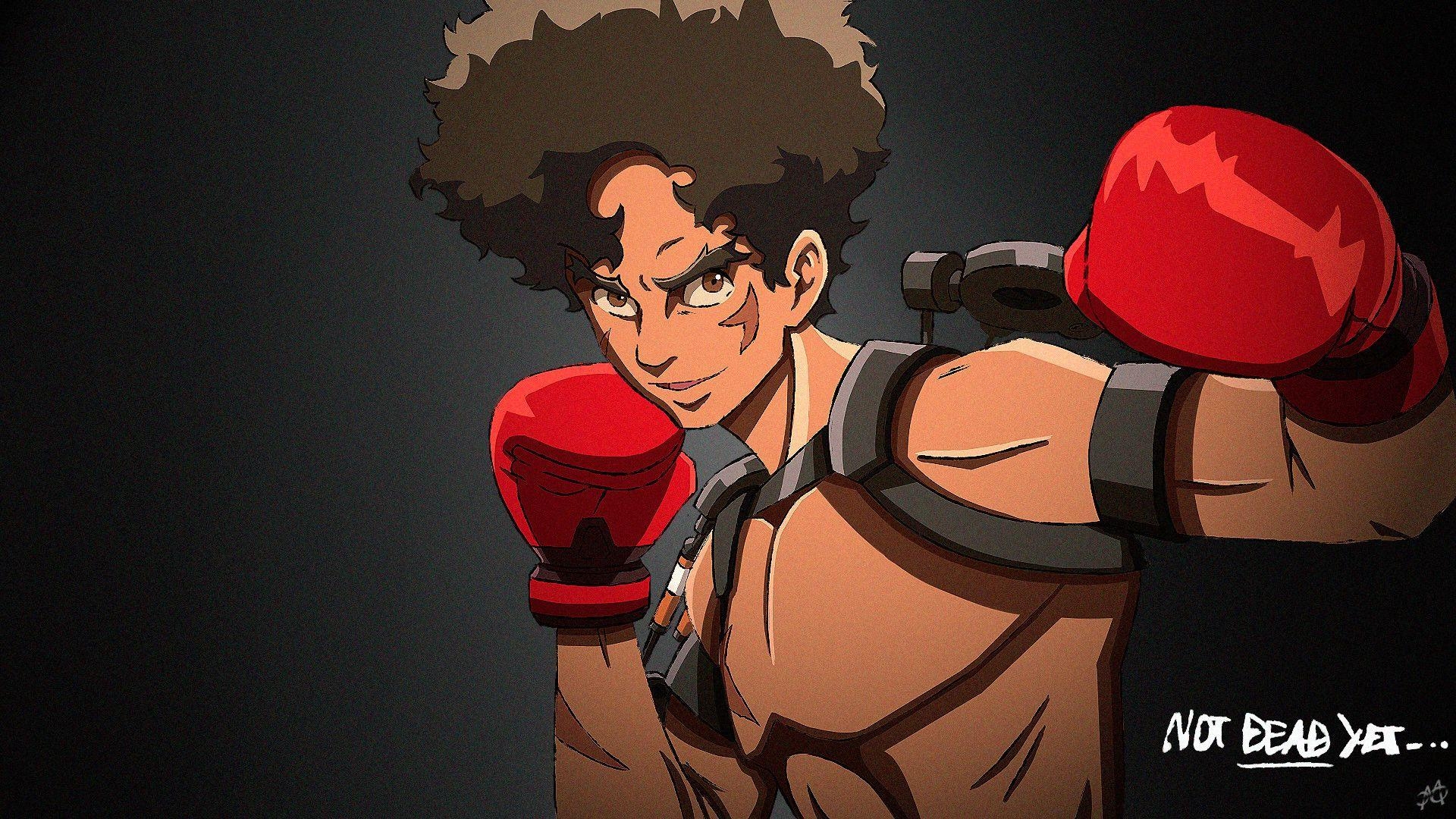 Megalo Box, Fanart, Douglas Matias Duarte, Anime, Boxen, 1920x1080 Full HD Desktop