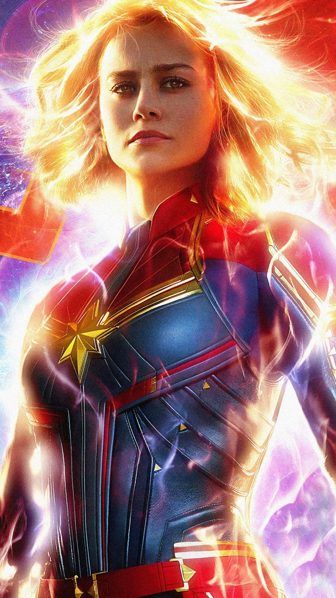 Captain Marvel, Film, Superheldin, Mobil, Marvel, 1080x1920 Full HD Handy