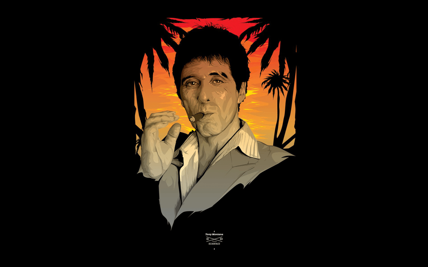 Scarface, Tony Montana, MacBook, Al Pacino, Hintergrund, 1440x900 HD Desktop