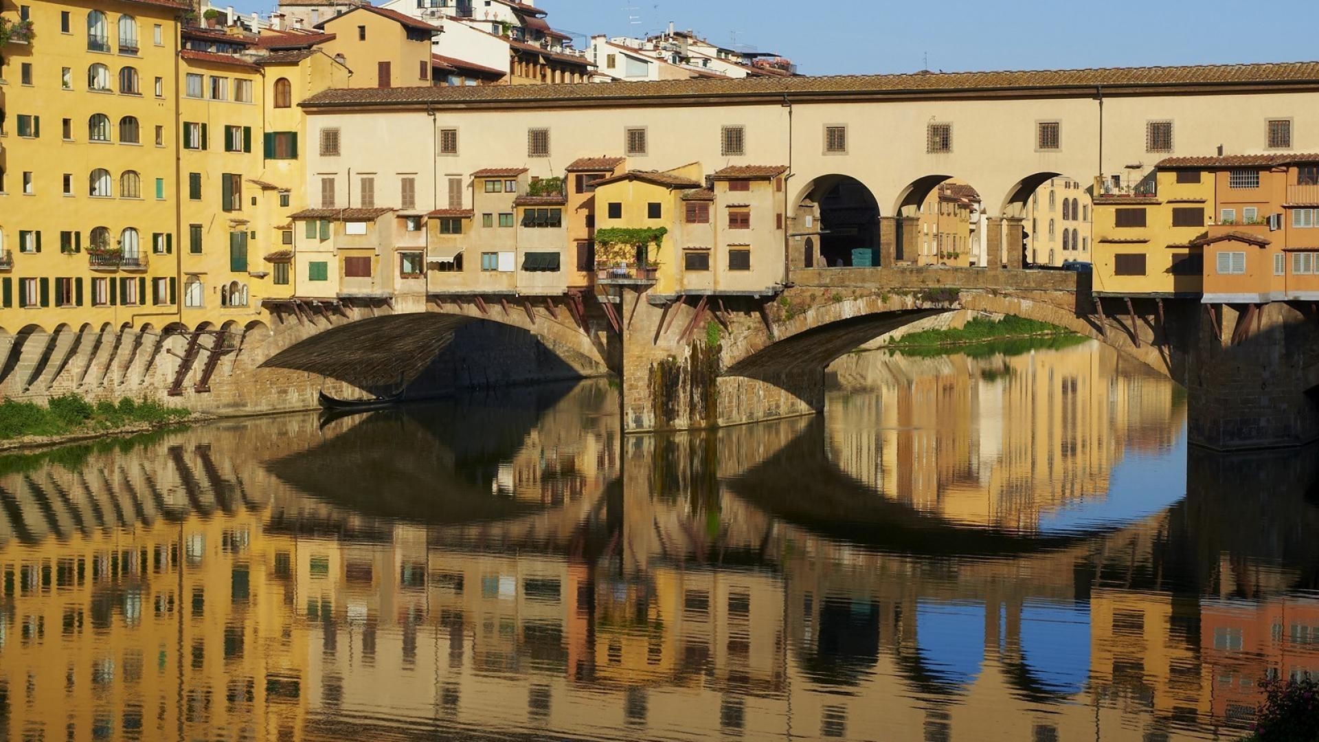 Ponte Vecchio, Florenz, Architektur, Fluss, Italien, 1920x1080 Full HD Desktop