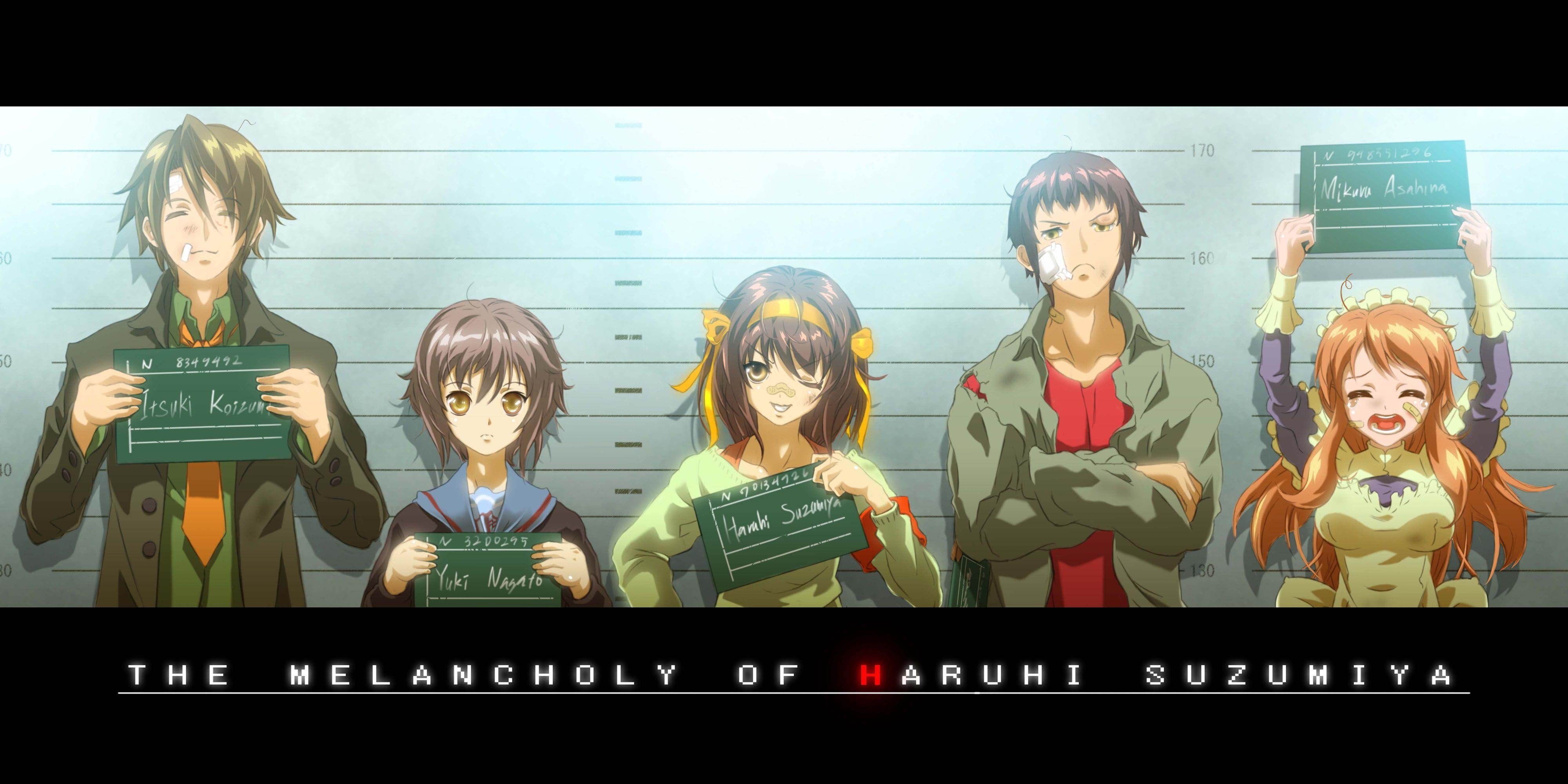 Haruhi Suzumiya, Anime, Melancholie, Yuuutsu, Wallpaper, 4000x2000 Dual Screen Desktop