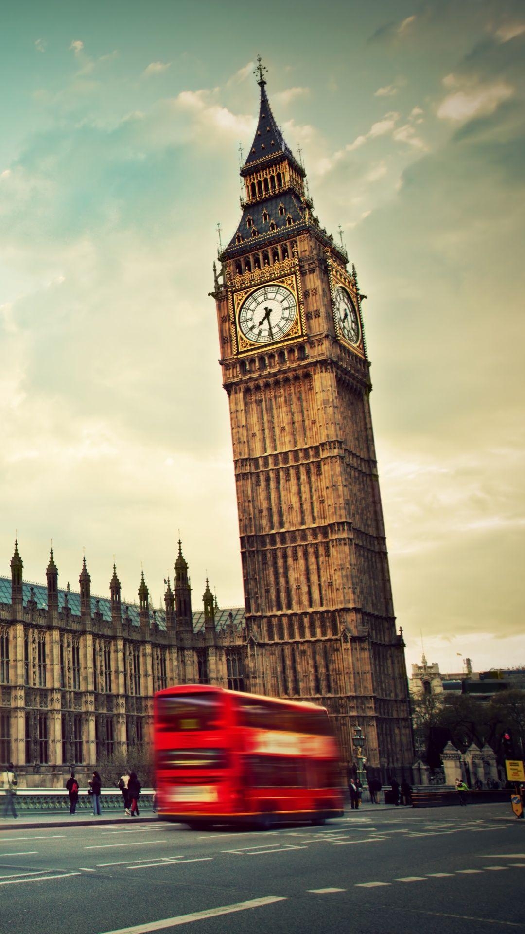 Westminster Abbey, Big Ben, London, Sehenswürdigkeit, historisches Foto, 1080x1920 Full HD Handy