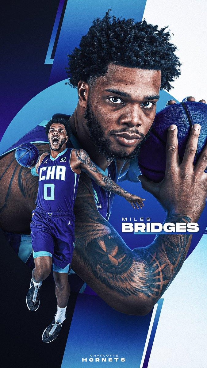 Miles Bridges, Charlotte Hornets, NBA, Lieblingsfarbe, Designbild, 680x1200 HD Handy