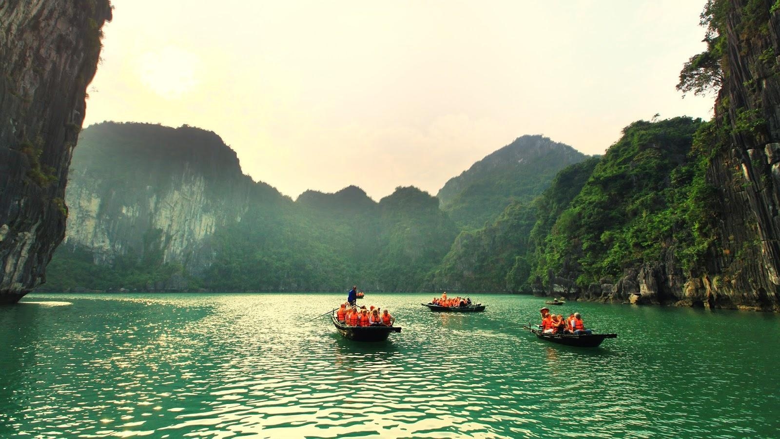 Halong Bucht, Vietnam, Landschaft, Bucht, Reisen, 1600x900 HD Desktop