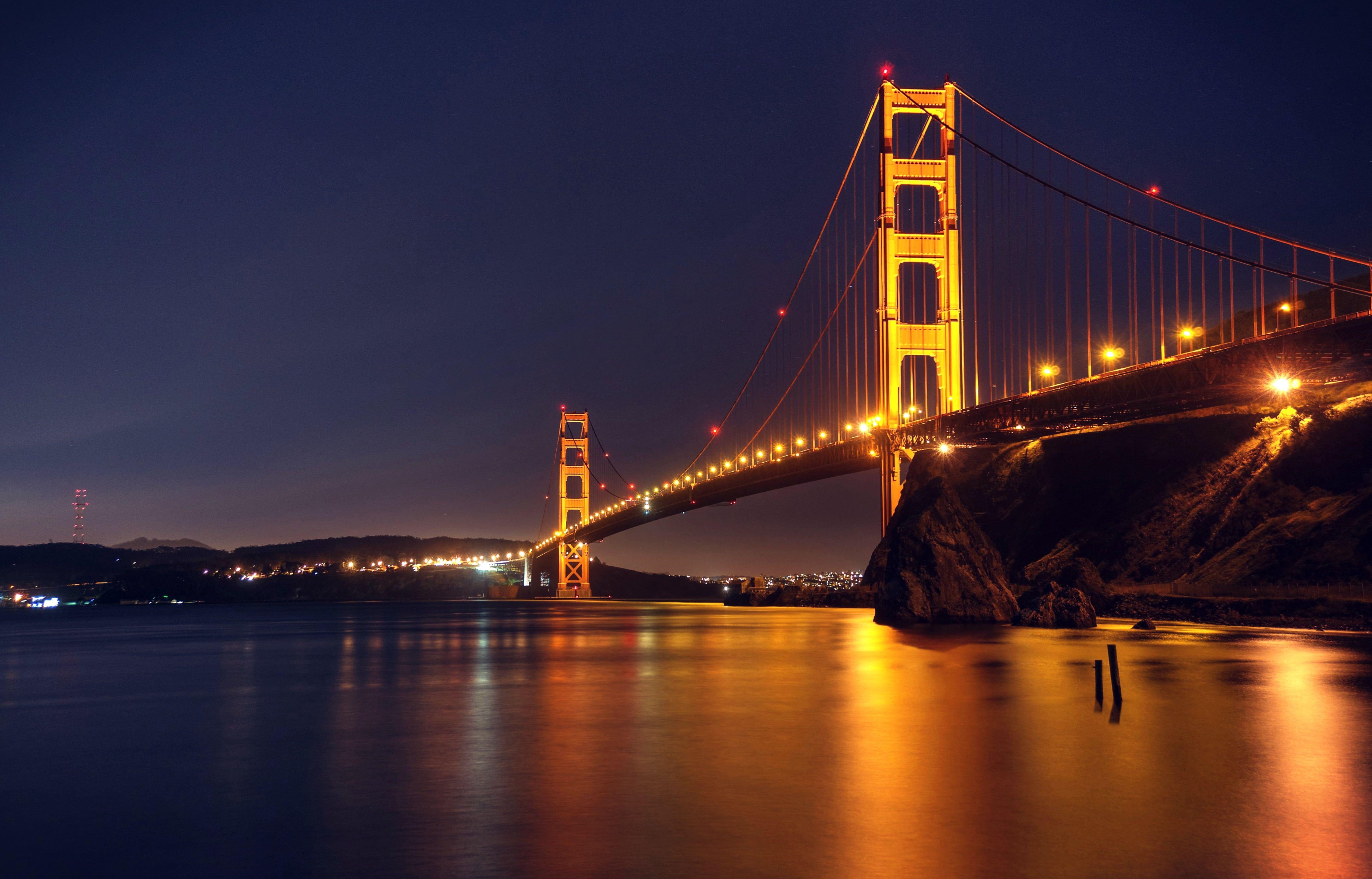 Golden Gate, Nacht, Android, Brücke, San Francisco, 5100x3270 4K Desktop