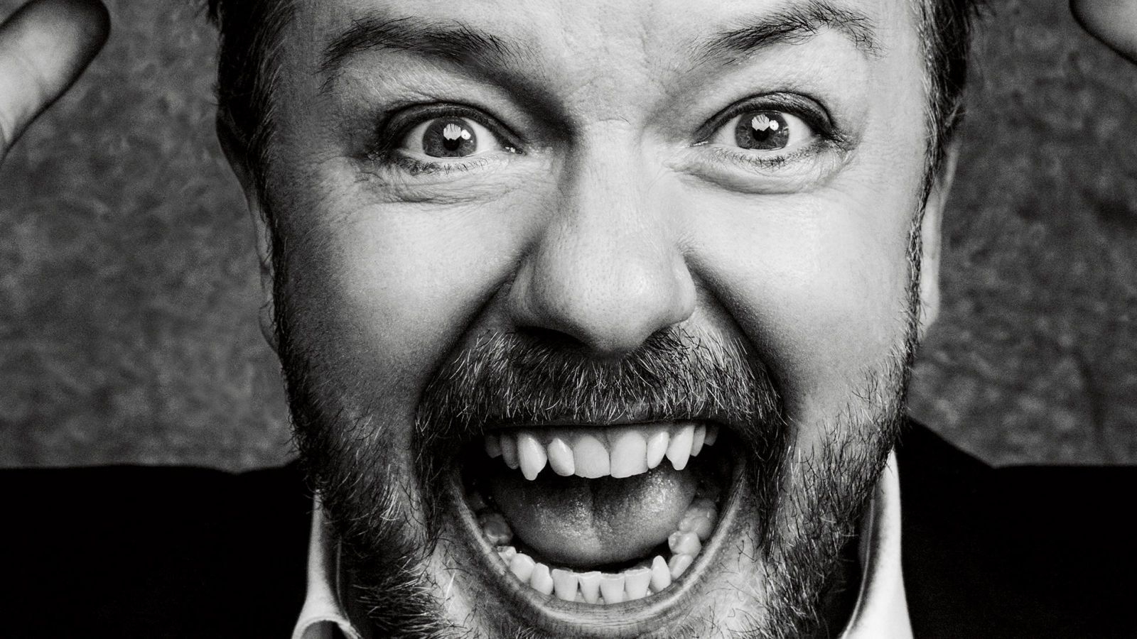 Ricky Gervais, britische Komödie, Schauspieler, Originalität, Satire, 1600x900 HD Desktop