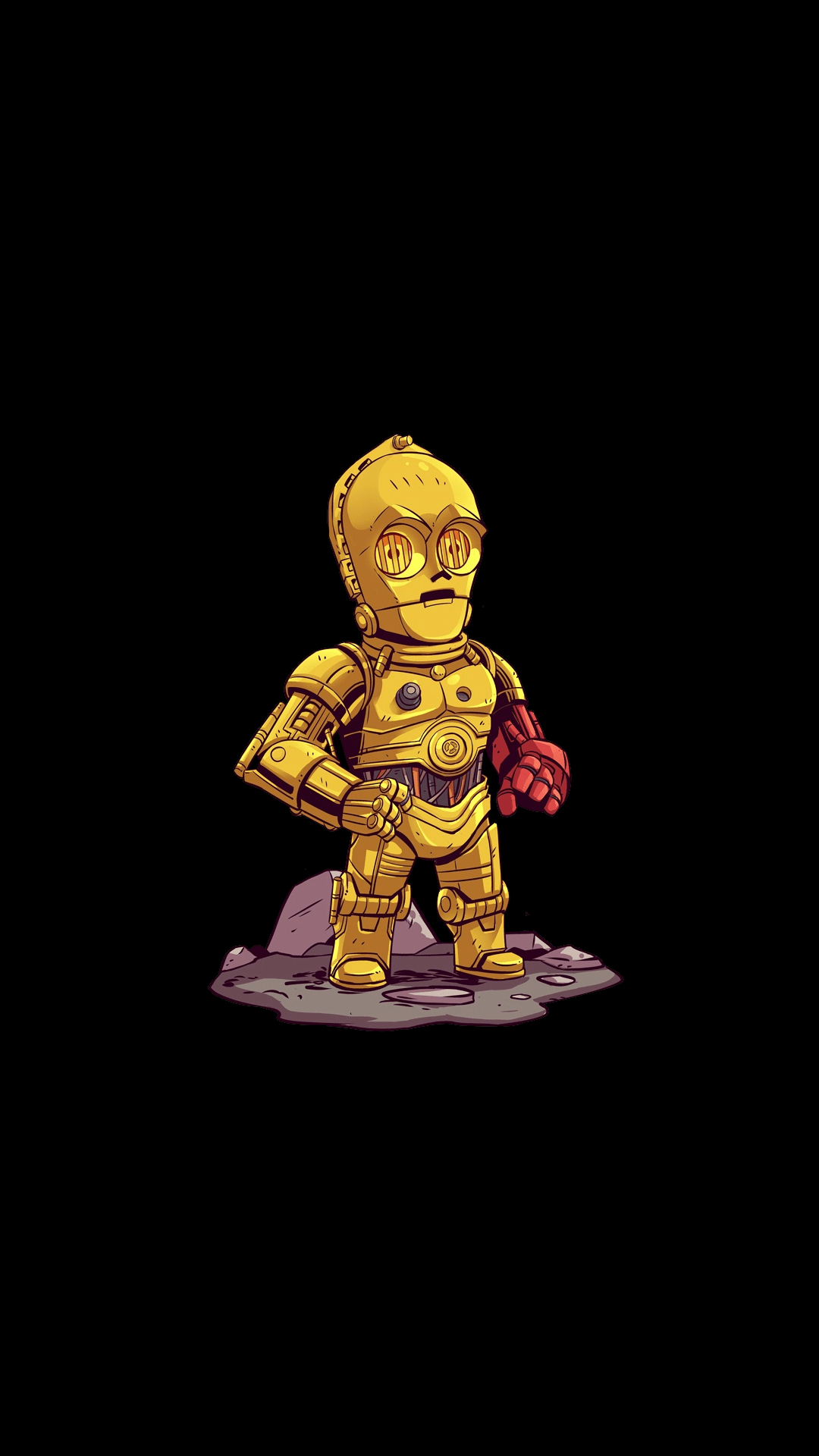 C-3PO, AMOLED, Handy, Hintergrund, 2020, 1080x1920 Full HD Handy