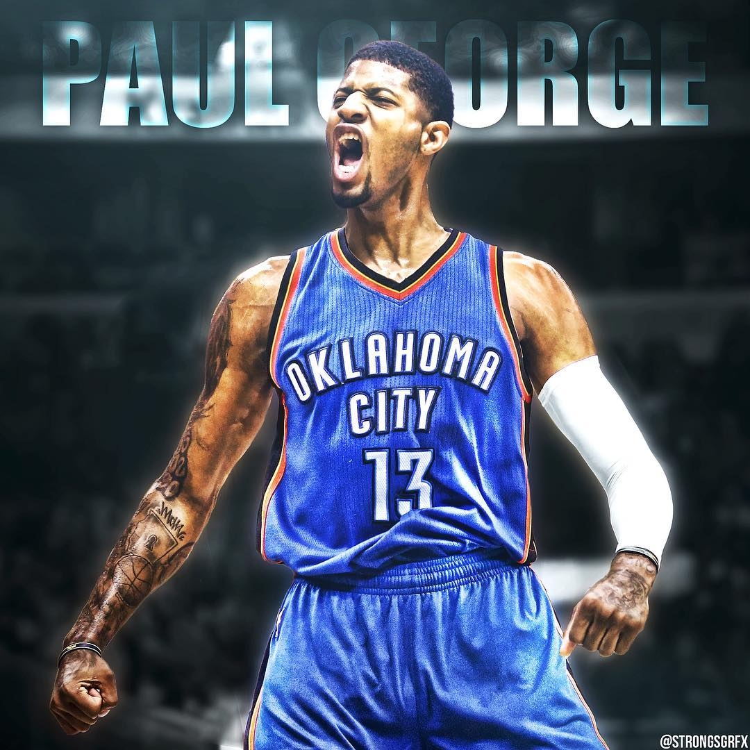 Paul George, Sport, Oklahoma City, Thunder, Hintergrund, 1080x1080 HD Handy