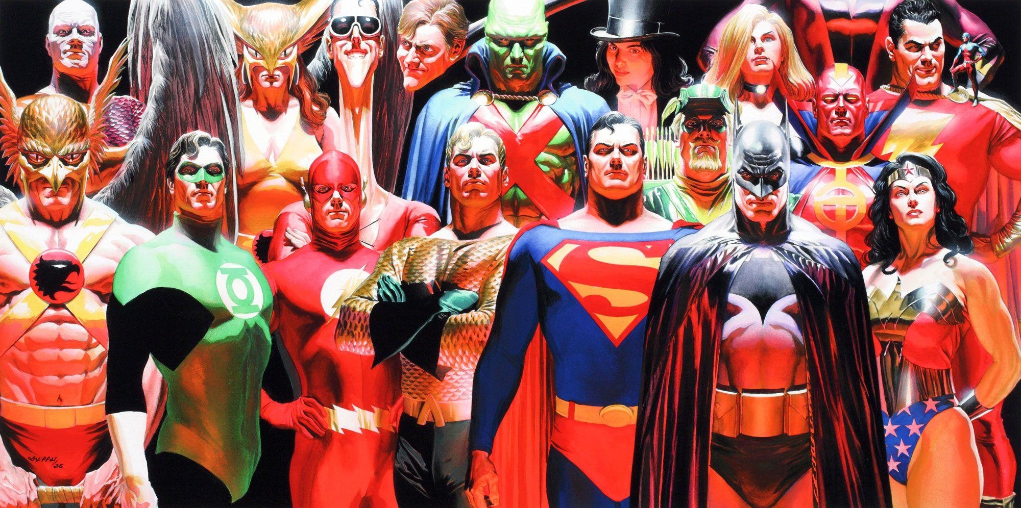 HD DC Comics, Hintergrund, Helden, Bild, Comics, 2000x1000 Dual Screen Desktop