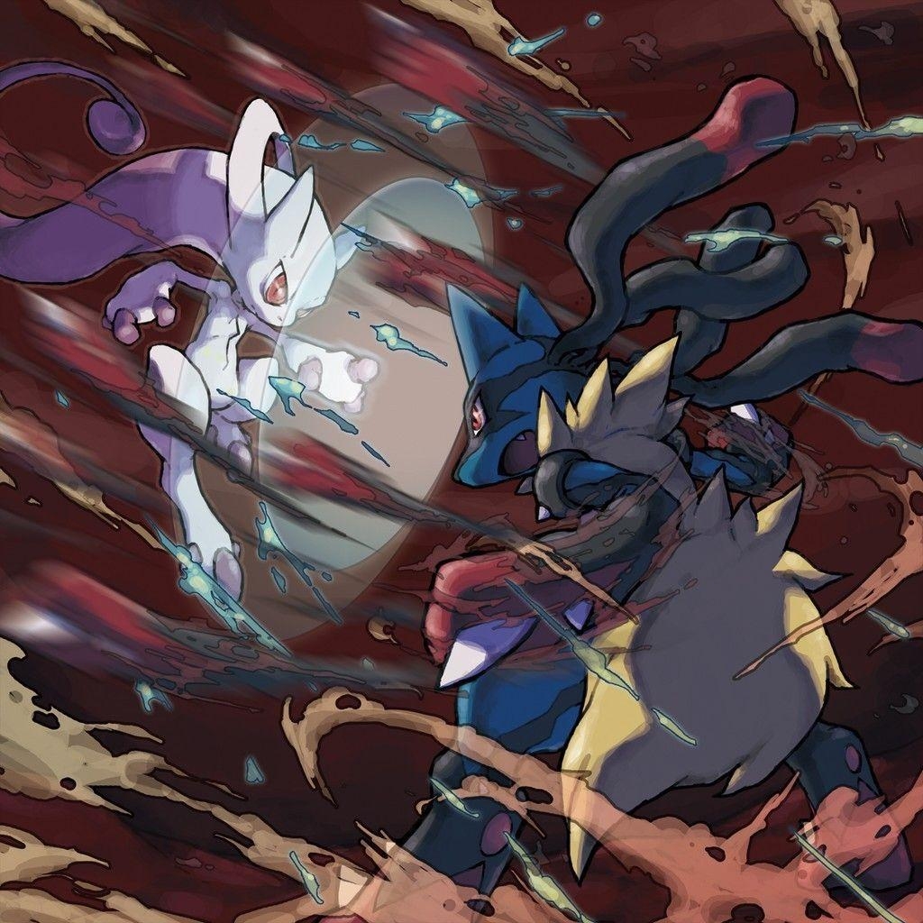 Pokémon Mewtwo, Lucario Bild, Anime, 109052cc, Hintergrund, 1030x1030 HD Handy