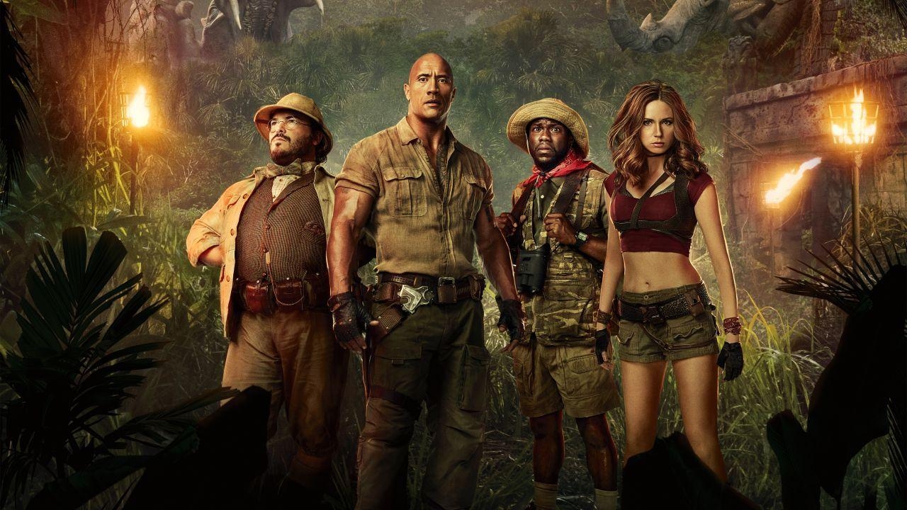 Jack Black, Jumanji, Dwayne Johnson, Film, Abenteuer, 1280x720 HD Desktop