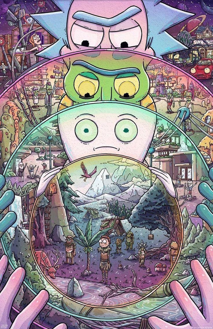 Rick und Morty, Android, HD, Cartoon, Hintergrund, 740x1140 HD Handy