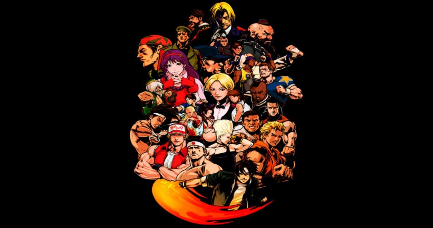 Rote schwarze Blume, KOF, Kyo Kusanagi, Zeichen, Iori Yagami, 1470x770 HD Desktop