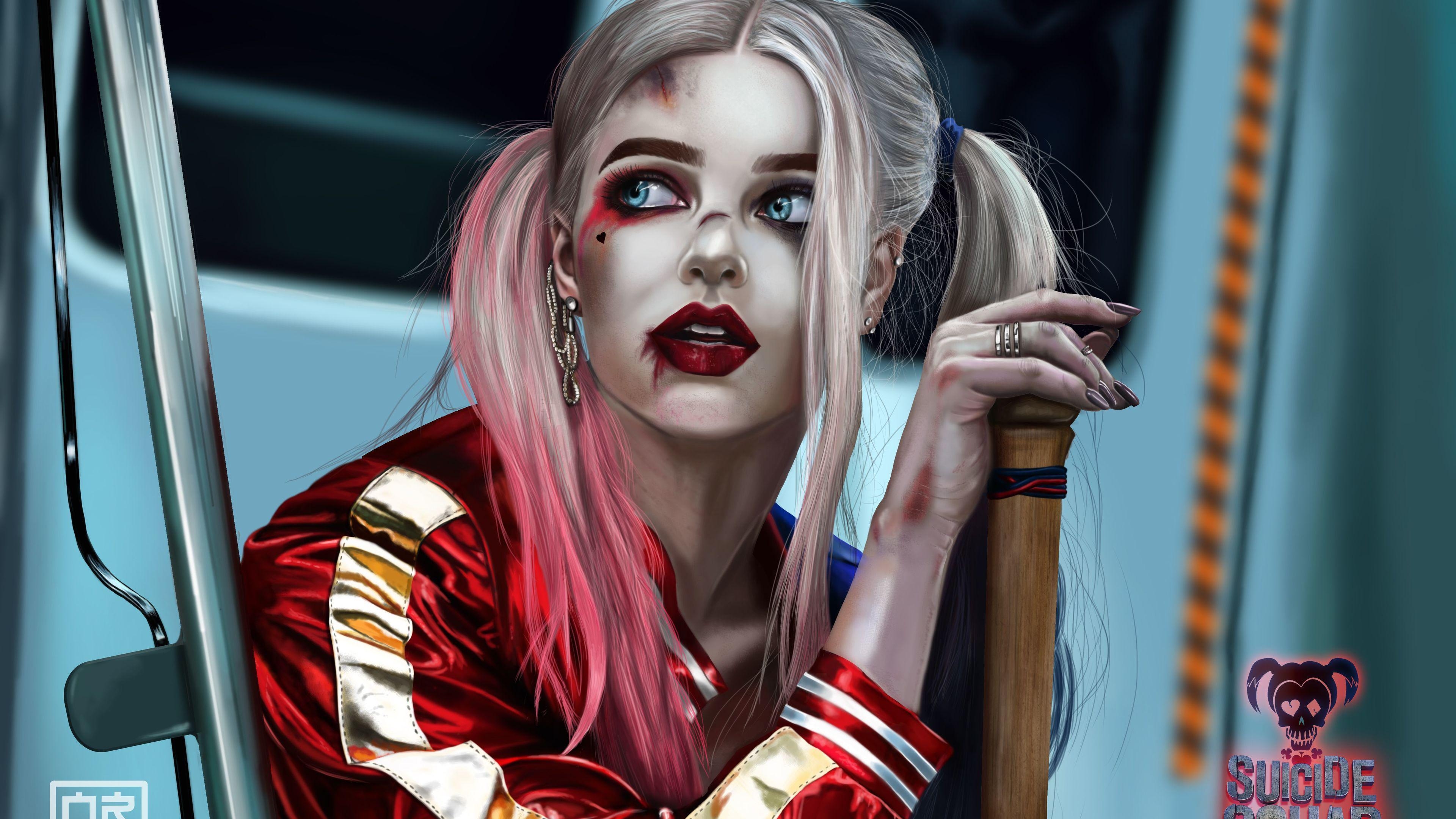 Suicide Squad, Harley Quinn, Margot Robbie, Film, DC, 3840x2160 4K Desktop