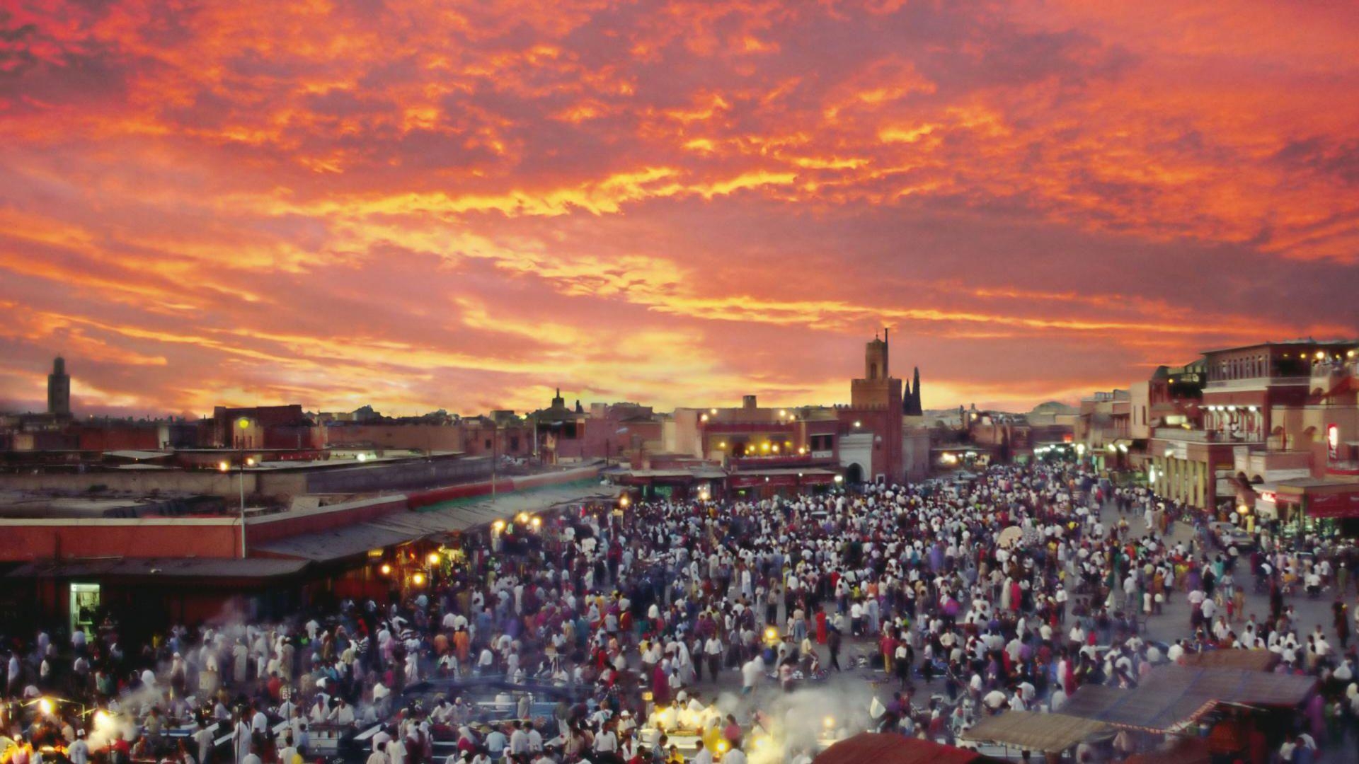 Marrakesch, Jemaa el Fna, Reisen, Marokko, Basar, 1920x1080 Full HD Desktop