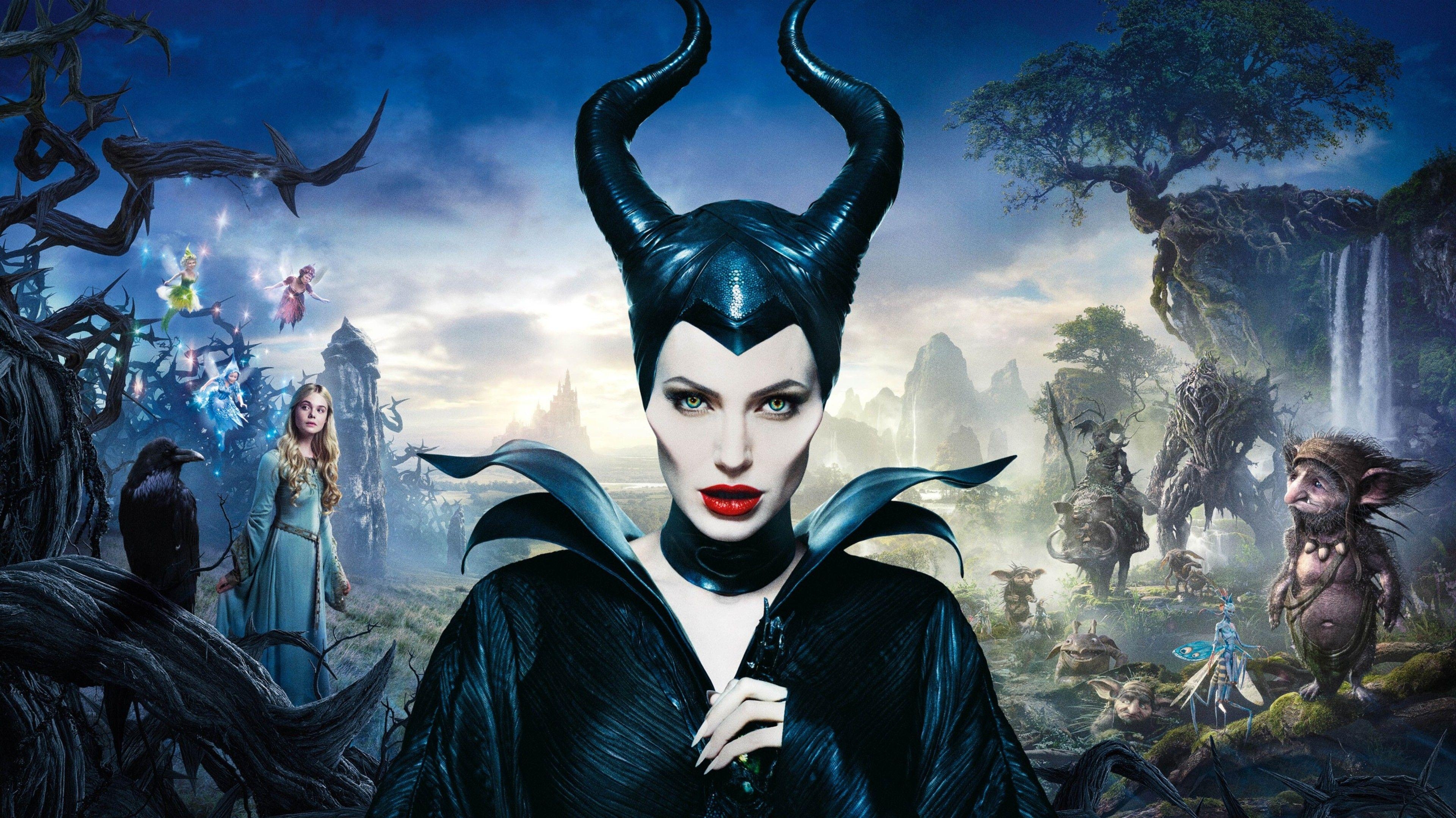 Angelina Jolie, Maleficent, Disney, Fantasy, Film, 3840x2160 4K Desktop