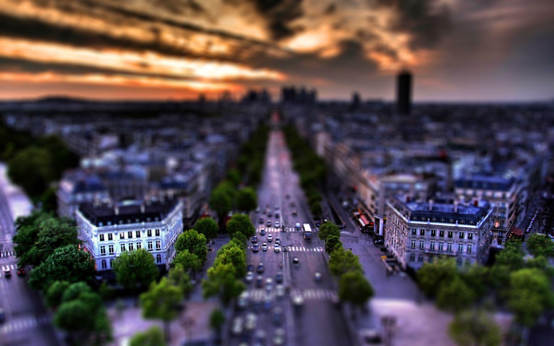 Arc de Triomphe, Paris, Blick, Tilt-Shift, Desktop, 1920x1200 HD Desktop