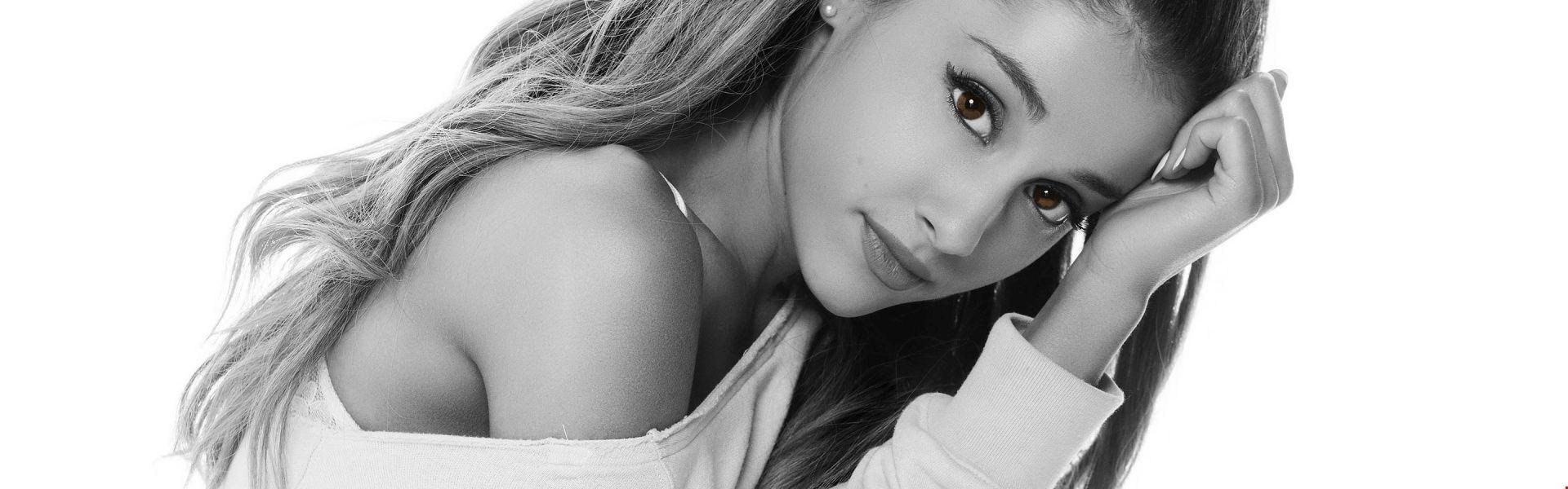 Ariana Grande, 1K, Weißer Hintergrund, HD, Elegant, 1920x600 Dual Screen Desktop