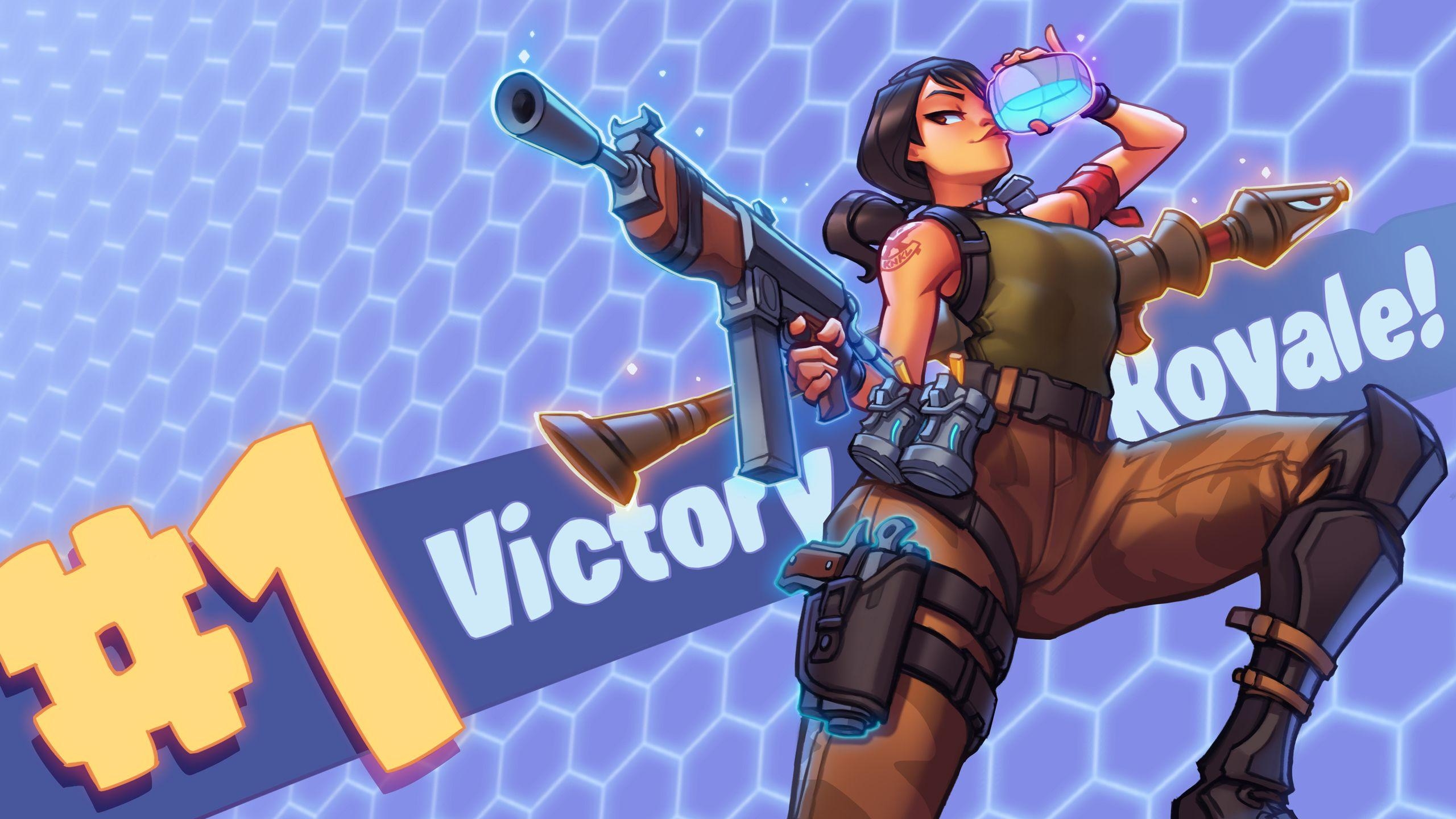 Fortnite, Victory Royale, Titel, Strategie, Youtube, 2560x1440 HD Desktop