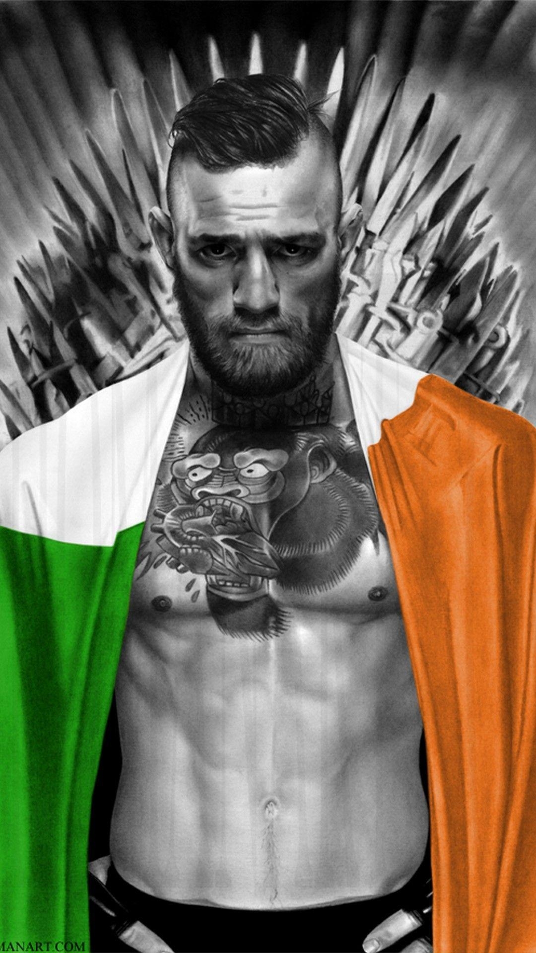 Conor McGregor, iPhone 3D, Hintergrund, Irische Legende, UFC-Star, 1080x1920 Full HD Handy