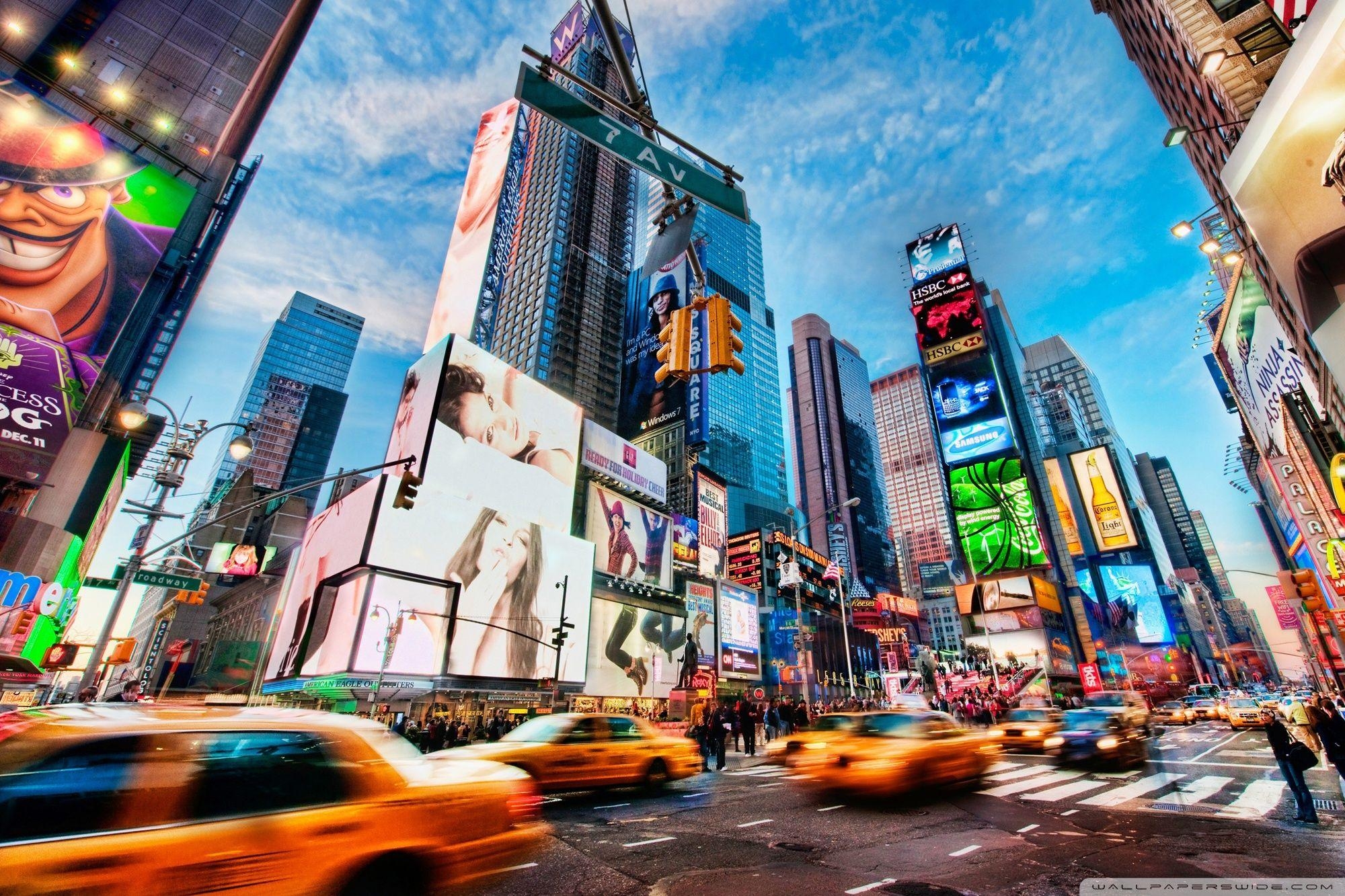 Times Square, New York, 4K, Ultra HD, Fernseher, 2000x1340 HD Desktop