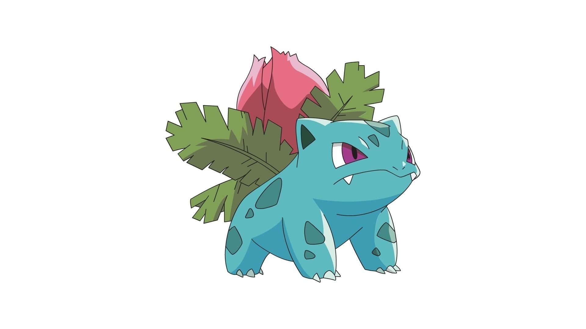 Ivysaur, Pokemon, einfach, weiß, Hintergrund, 1920x1080 Full HD Desktop