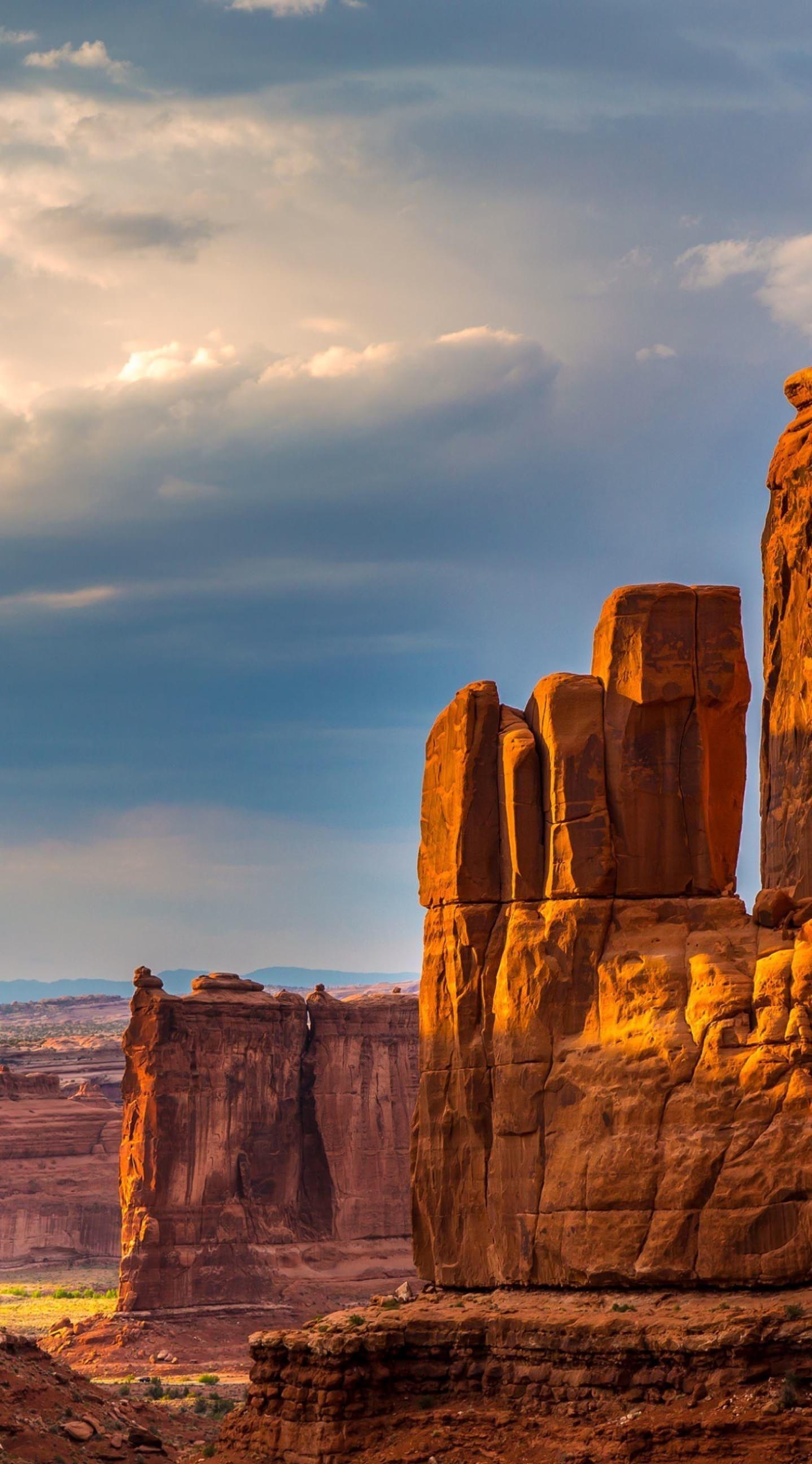 Arches Nationalpark, Schlucht, Landschaft, Berg, Utah, 1440x2600 HD Handy