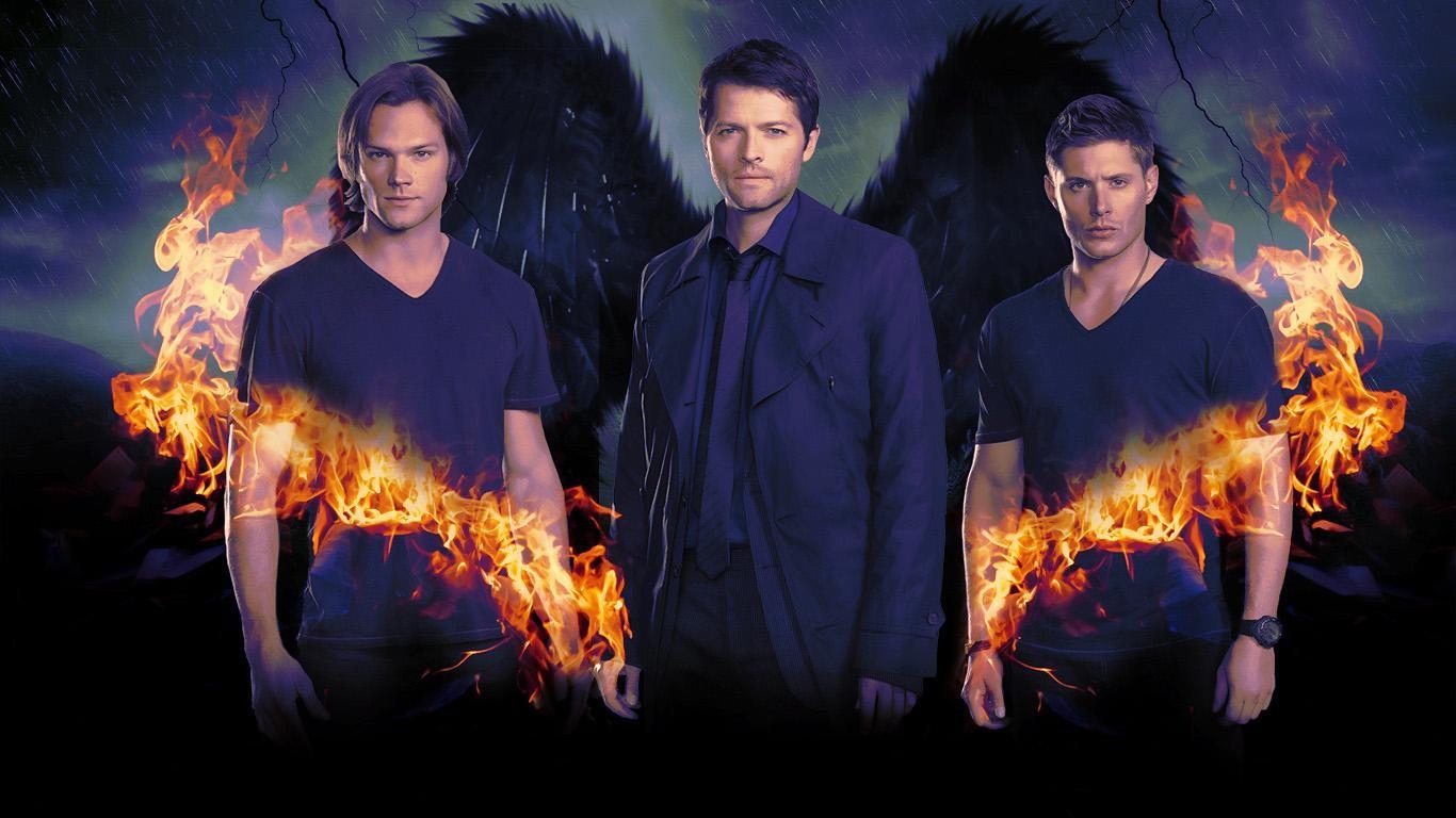 Supernatural, Wallpaper, TV-Serie, Winchester Brüder, Abenteuer, 1370x770 HD Desktop