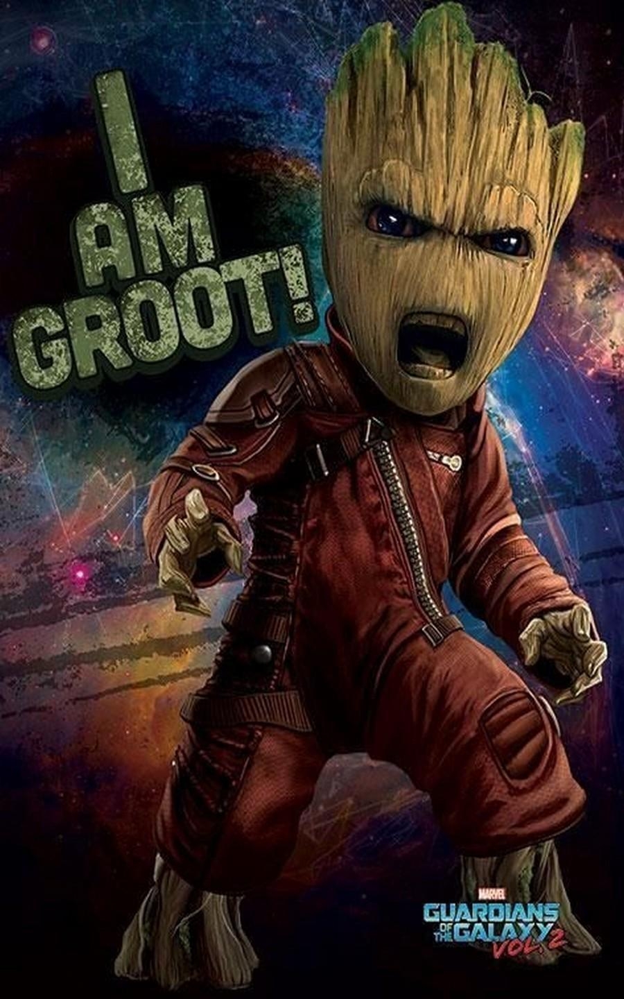 Baby Groot, Android, Kunst, Guardians, Marvel, 900x1440 HD Handy