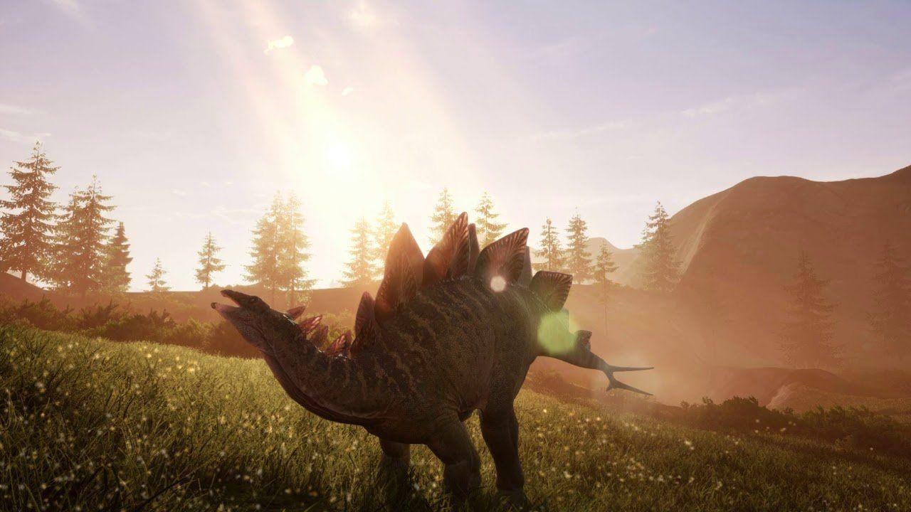 Stegosaurus, 1280x720, Dinosaurier, Hintergrund, Landschaft, 1280x720 HD Desktop