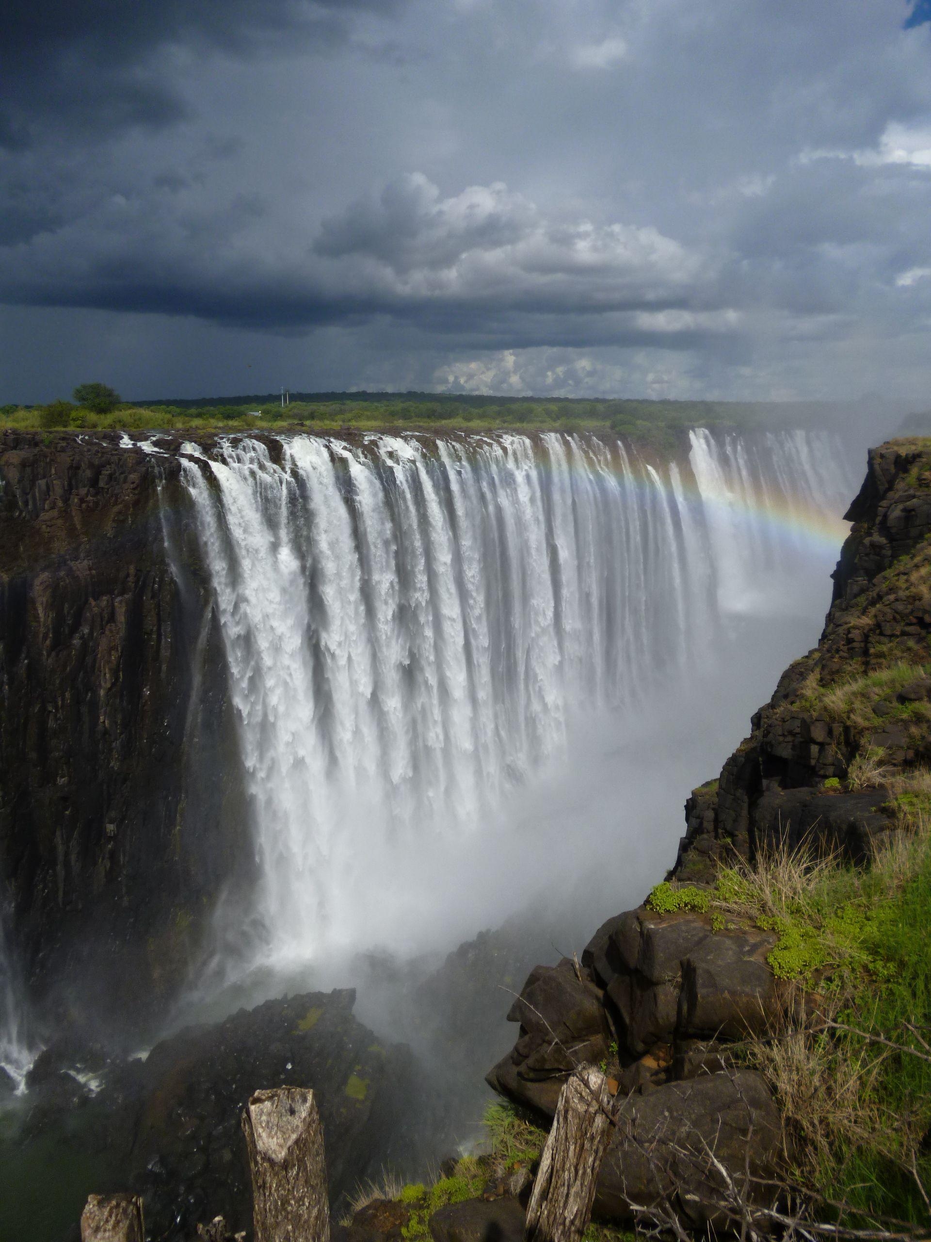 Victoriafälle, Schwerkraft, Wasserfall, Reiseziel, Afrika, 1920x2560 HD Handy