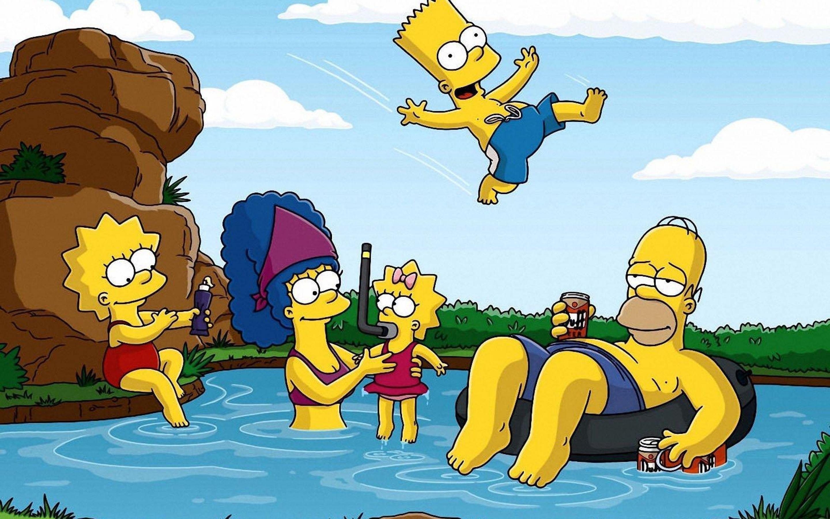 Die Simpsons, HD, Cartoon, Familie, Gelb, 2880x1800 HD Desktop