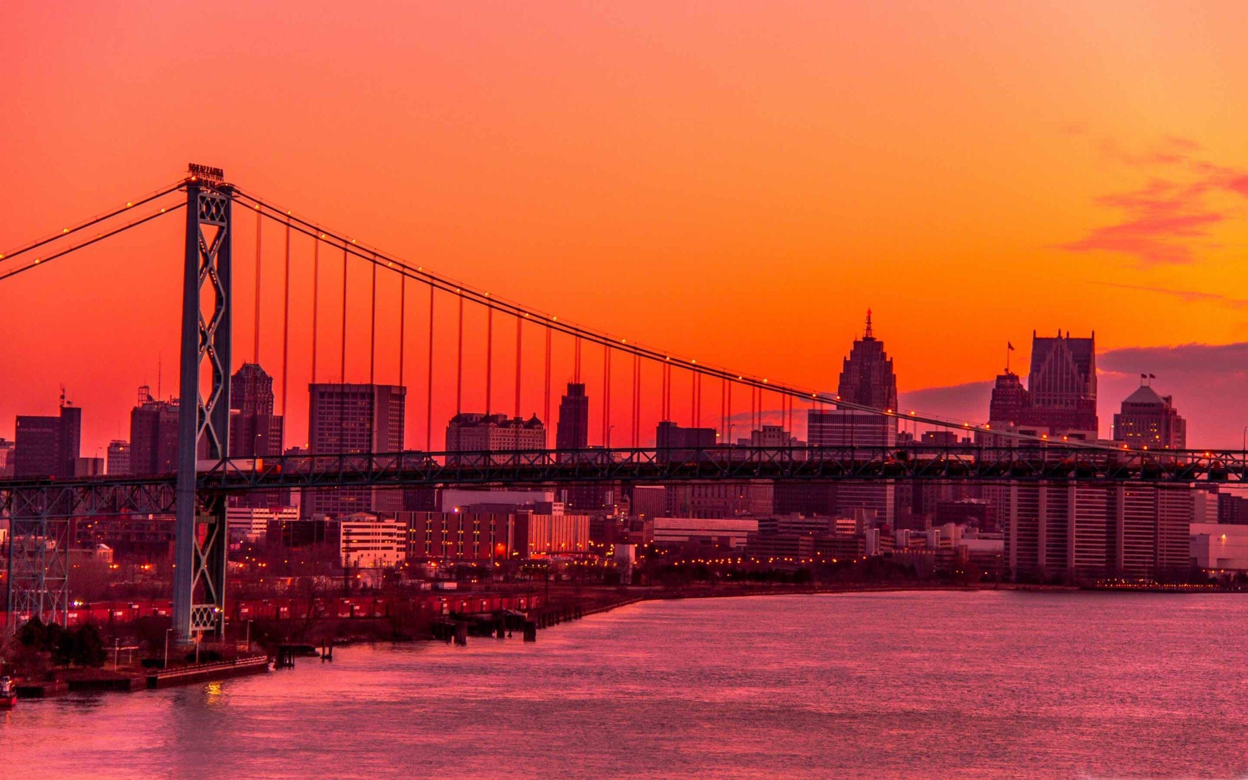 Detroit, Ambassador Brücke, Michigan, Mac, Download, 2560x1600 HD Desktop