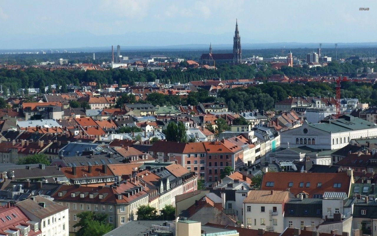 München Reisen, Luftbild, Stadtansicht, Deutschland, Panorama, 1280x800 HD Desktop